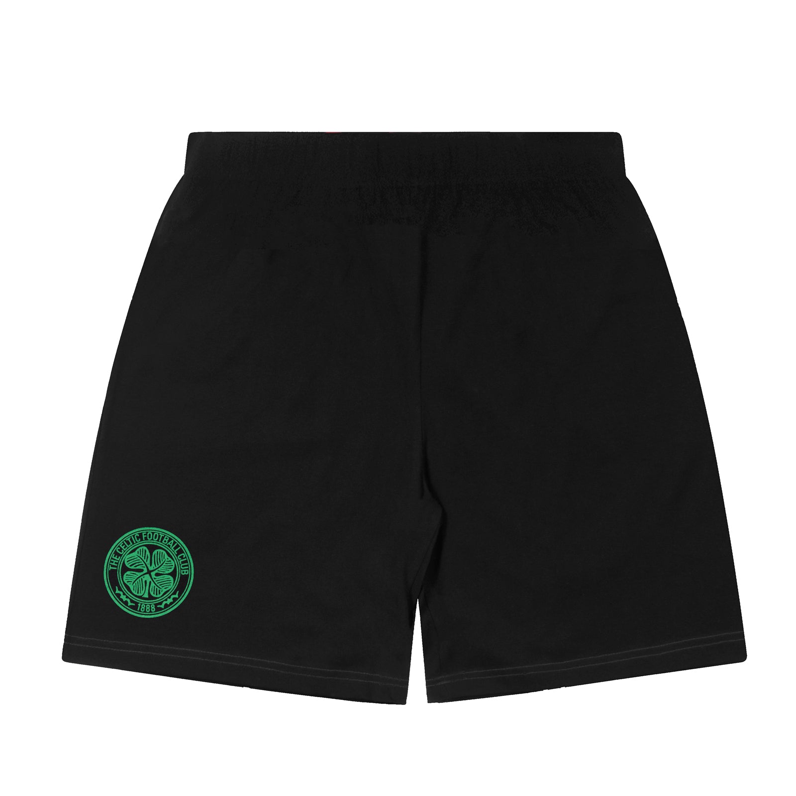 Celtic kids short pyjamas in green & black. Short sleeved top & shorts with crest & text