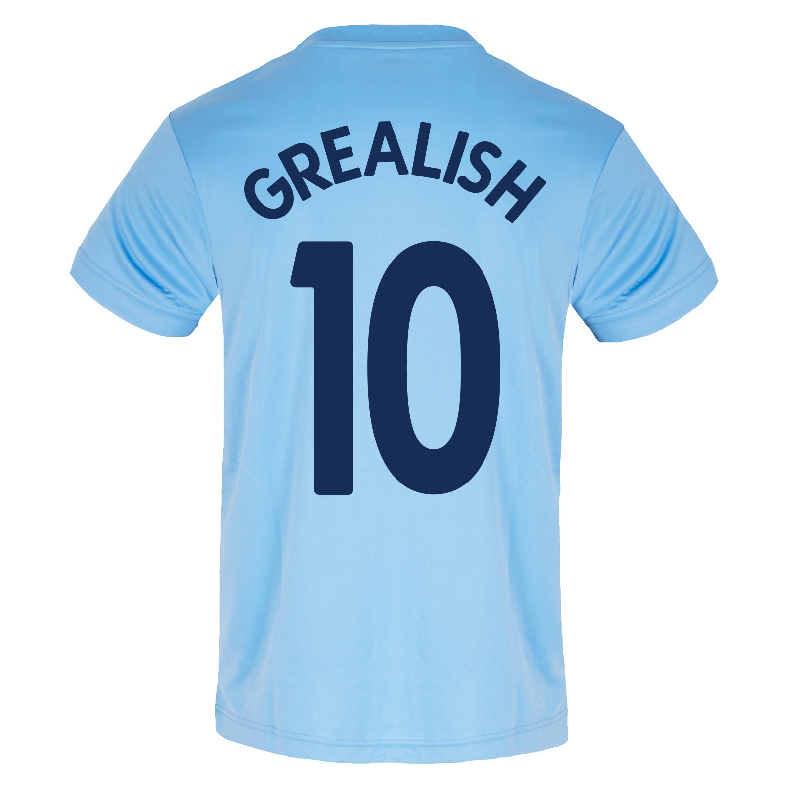 Man City adults T-shirt in sky blue with club crest to chest.