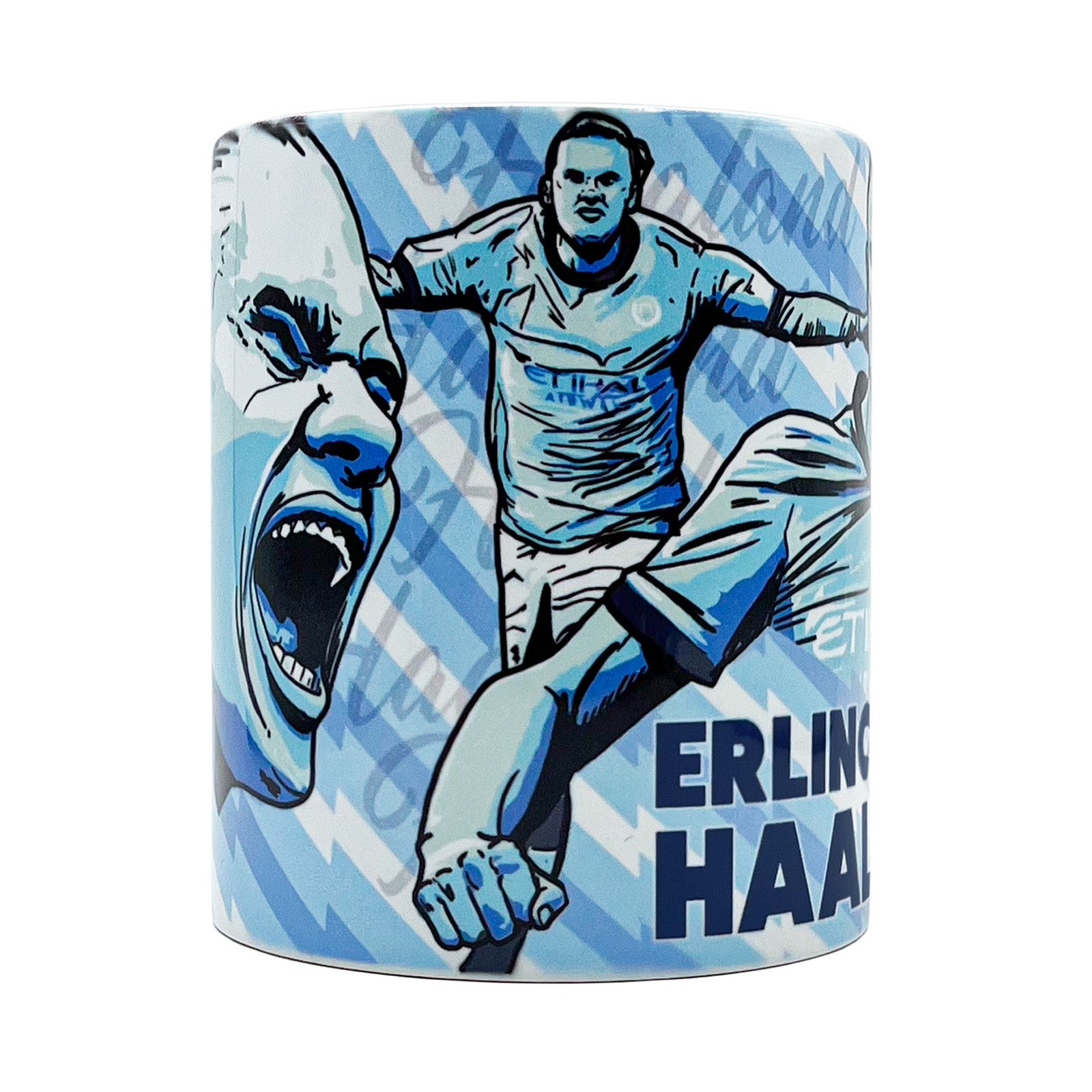 Manchester City legends Haaland mug in blue