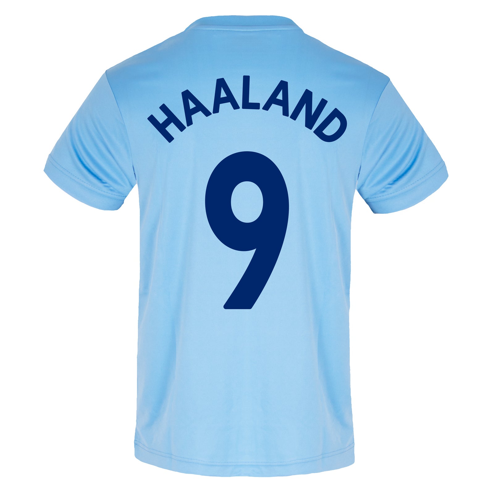Man City adults T-shirt in sky blue with club crest to chest.