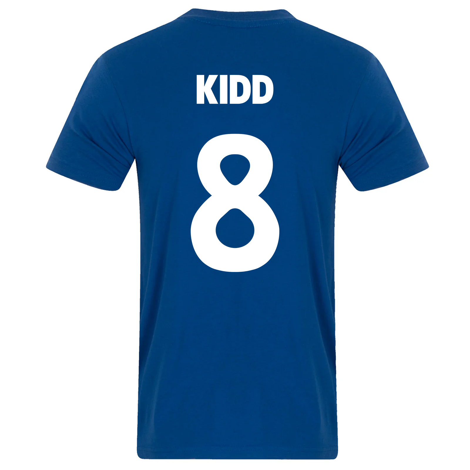 Man Utd T-shirt for men in blue featuring Manchester 68 crest to front
