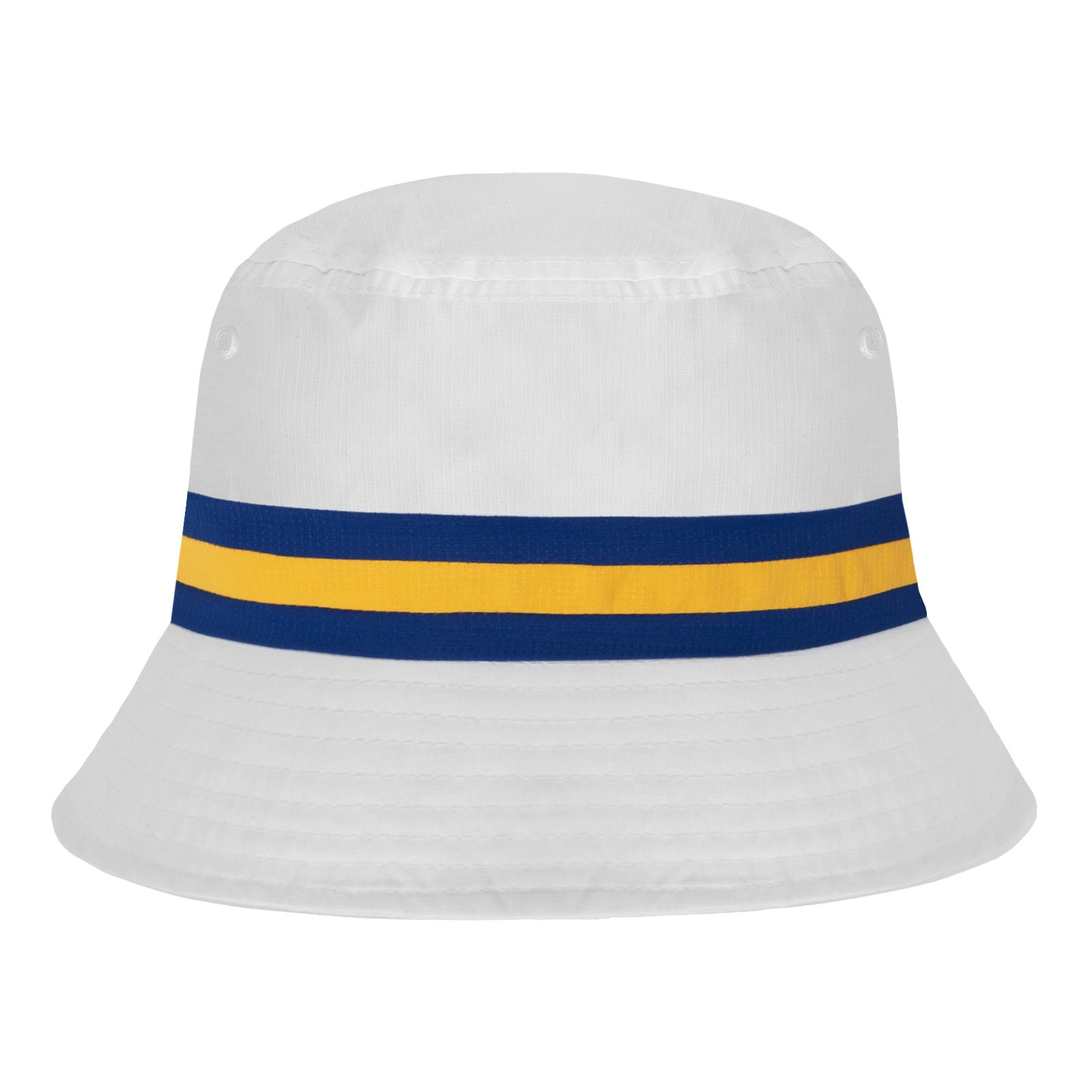 Leeds United bucket hat in white, blue and yellow