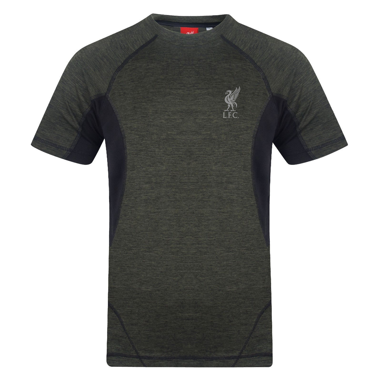 Liverpool kids T-shirt in green marl with club crest to chest