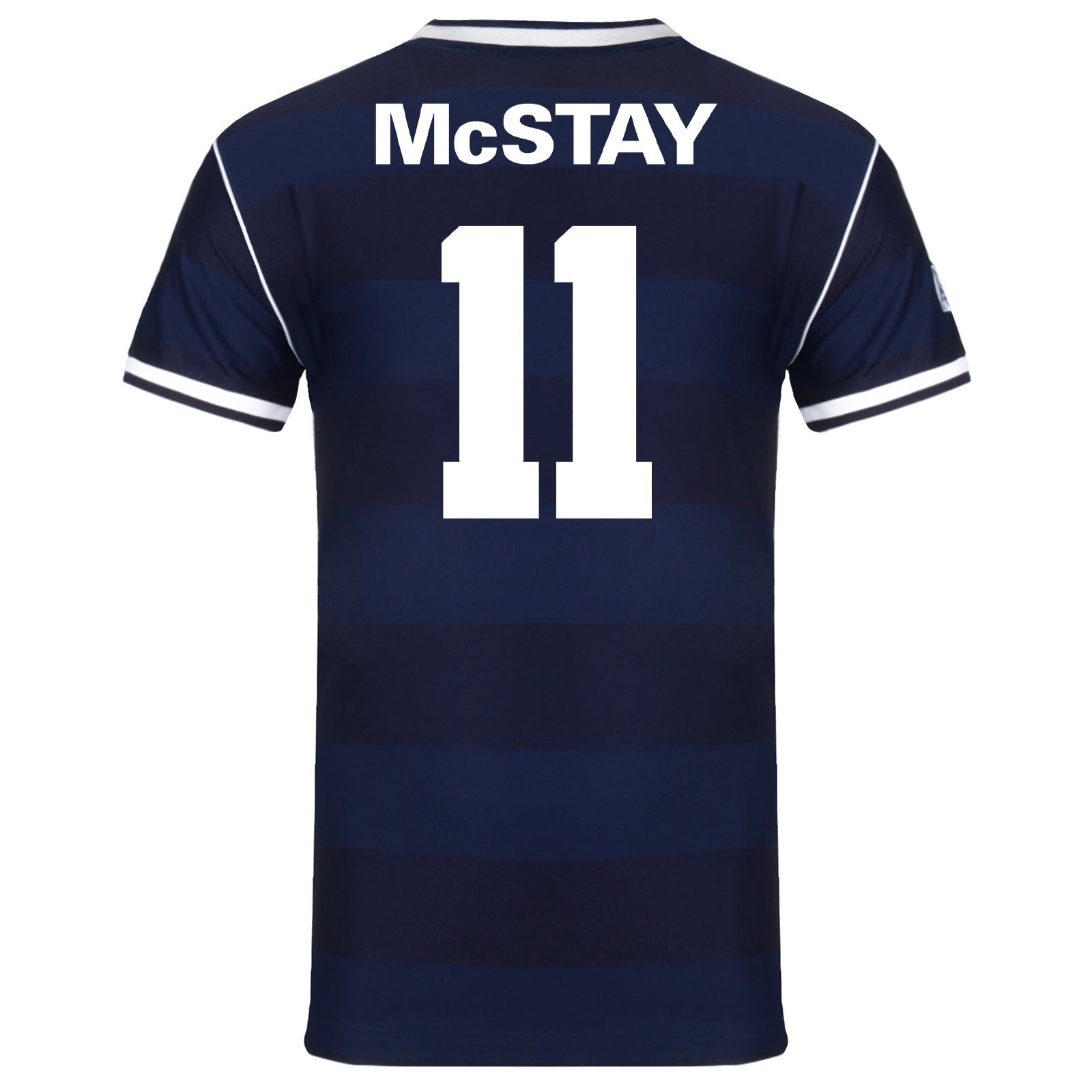 Scotland retro 1986 football shirt. Replica shirt in navy blue with crest to chest