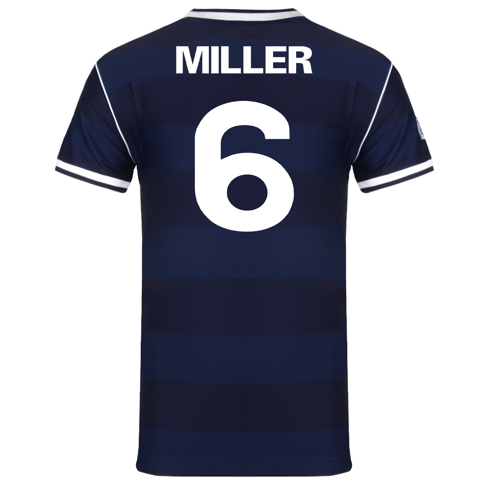 Scotland retro 1986 football shirt. Replica shirt in navy blue with crest to chest