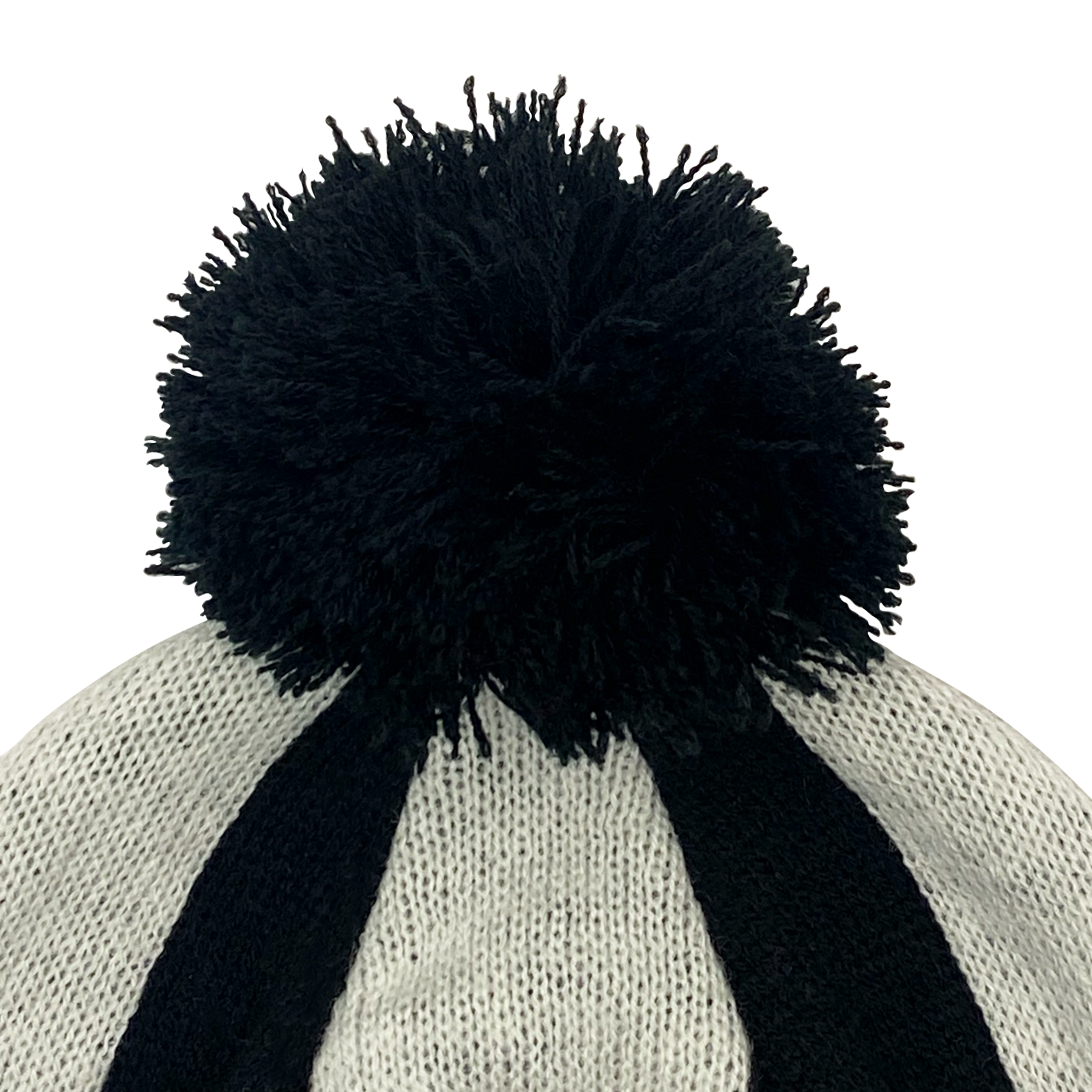 Newcastle Utd retro knitted bobble hat in black & white 1997 colours