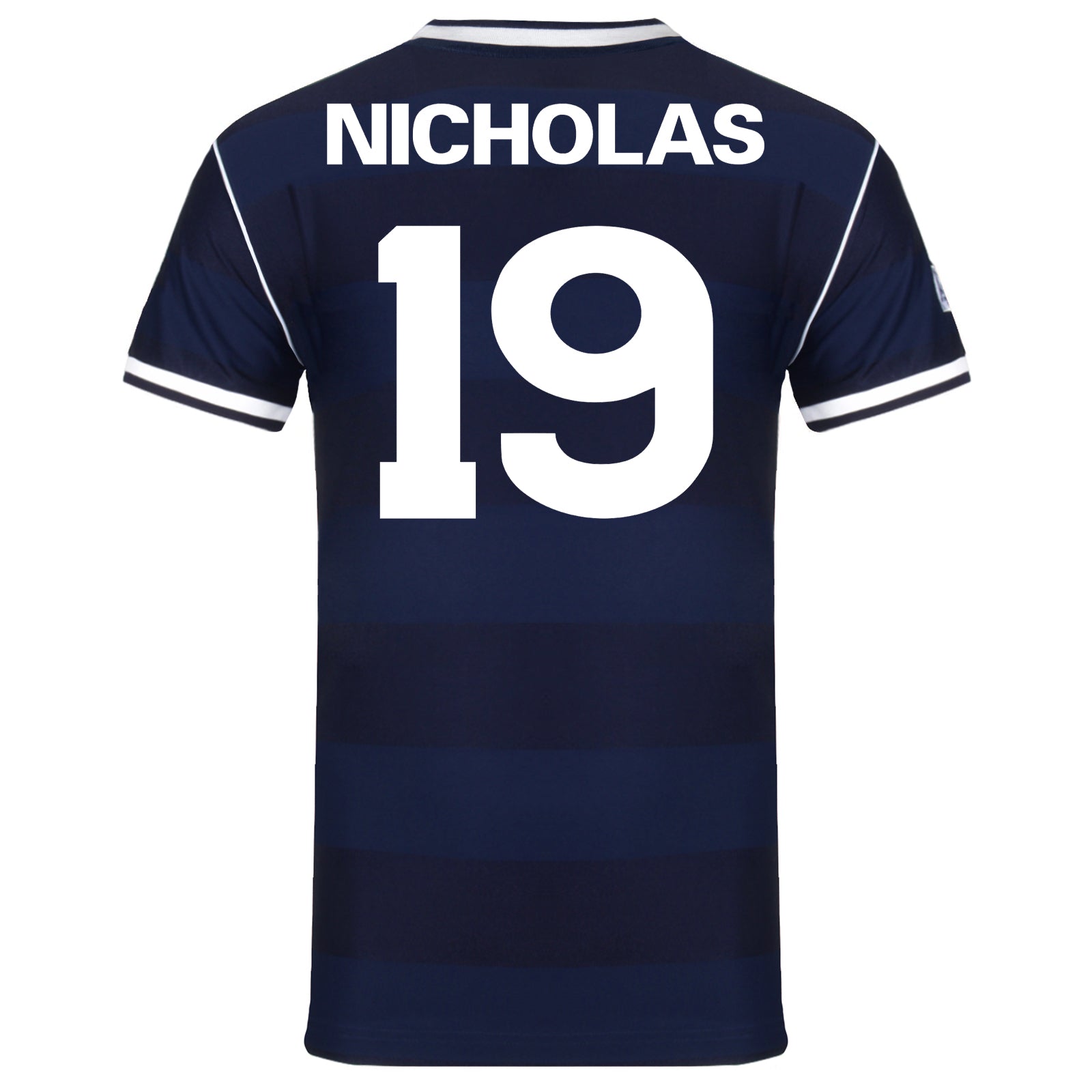 Scotland retro 1986 football shirt. Replica shirt in navy blue with crest to chest