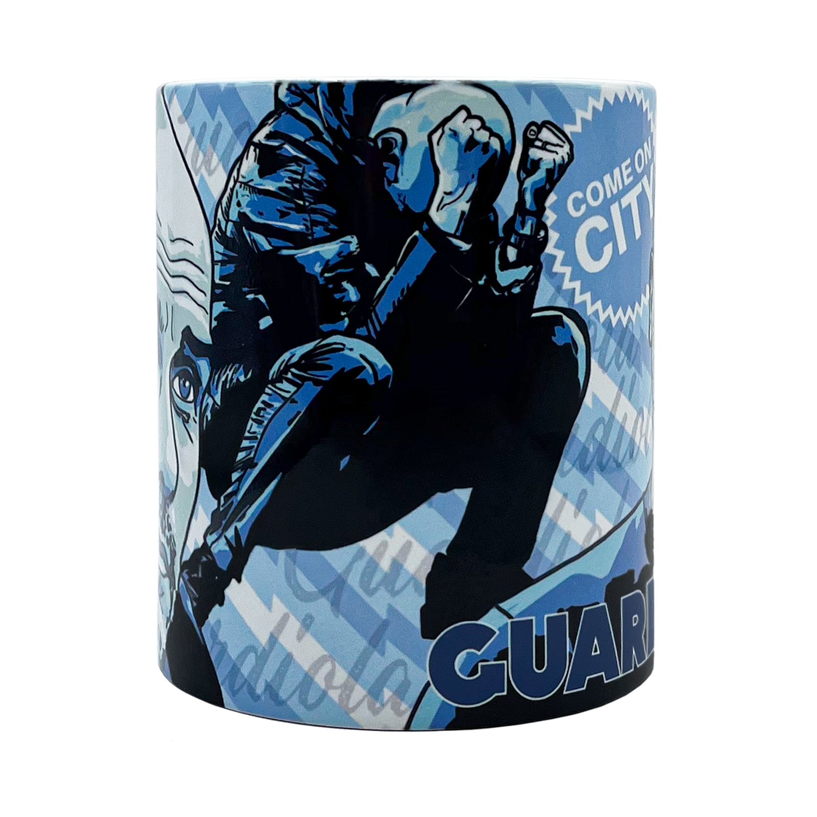 Manchester City legends Guardiola mug in blue