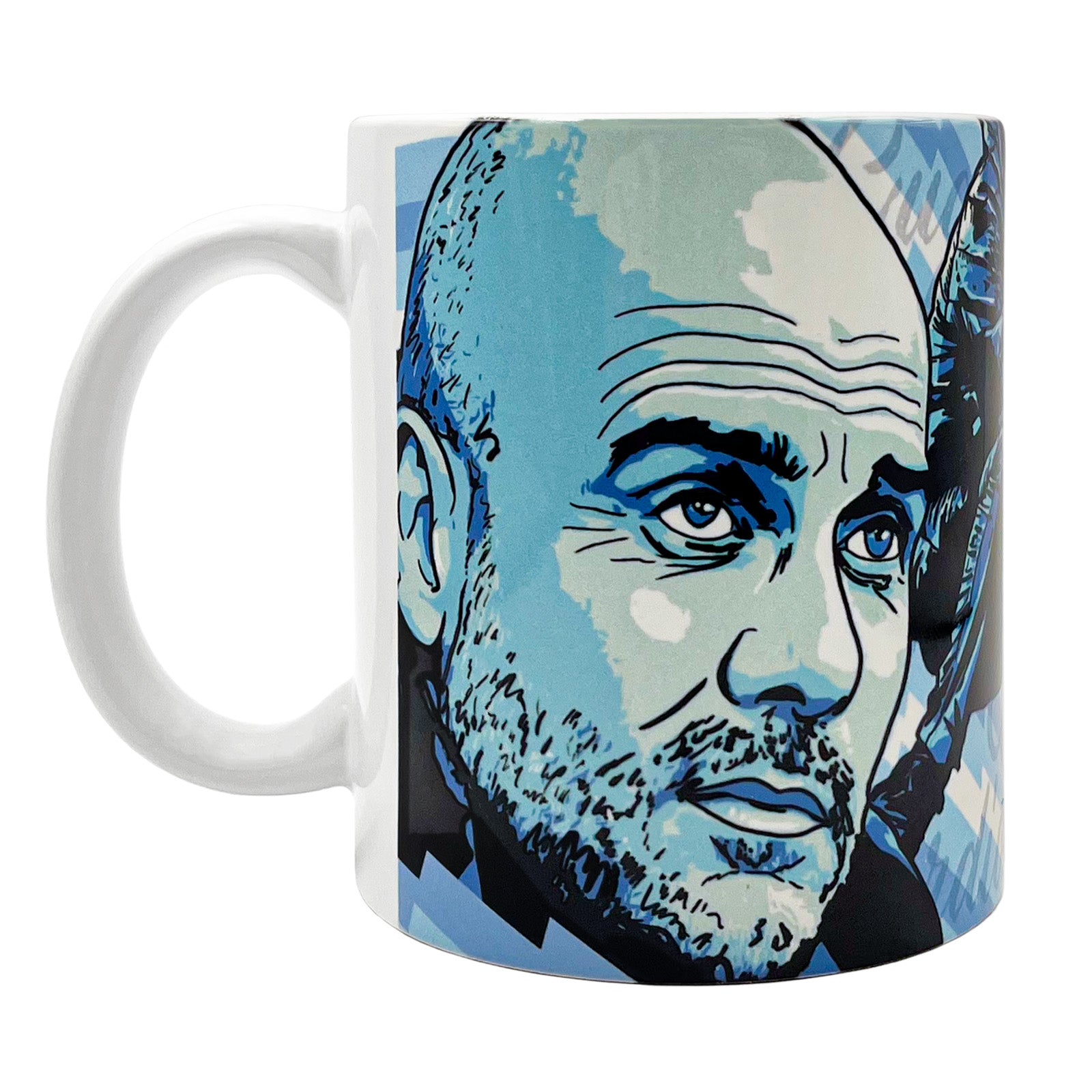 Manchester City legends Guardiola mug in blue
