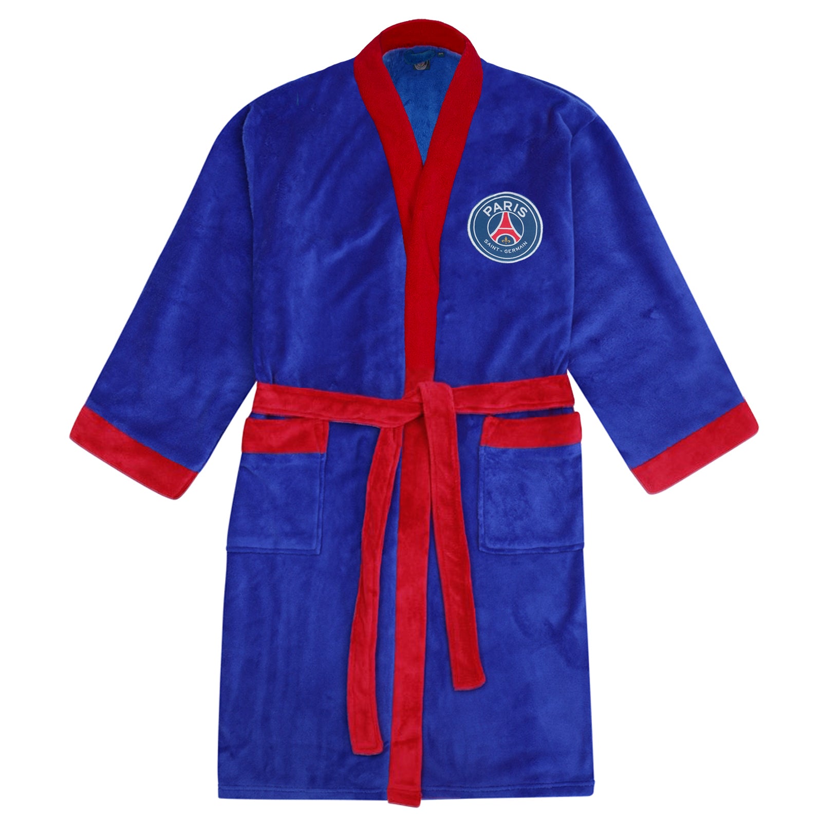 PSG adults dressing gown in blue with crest