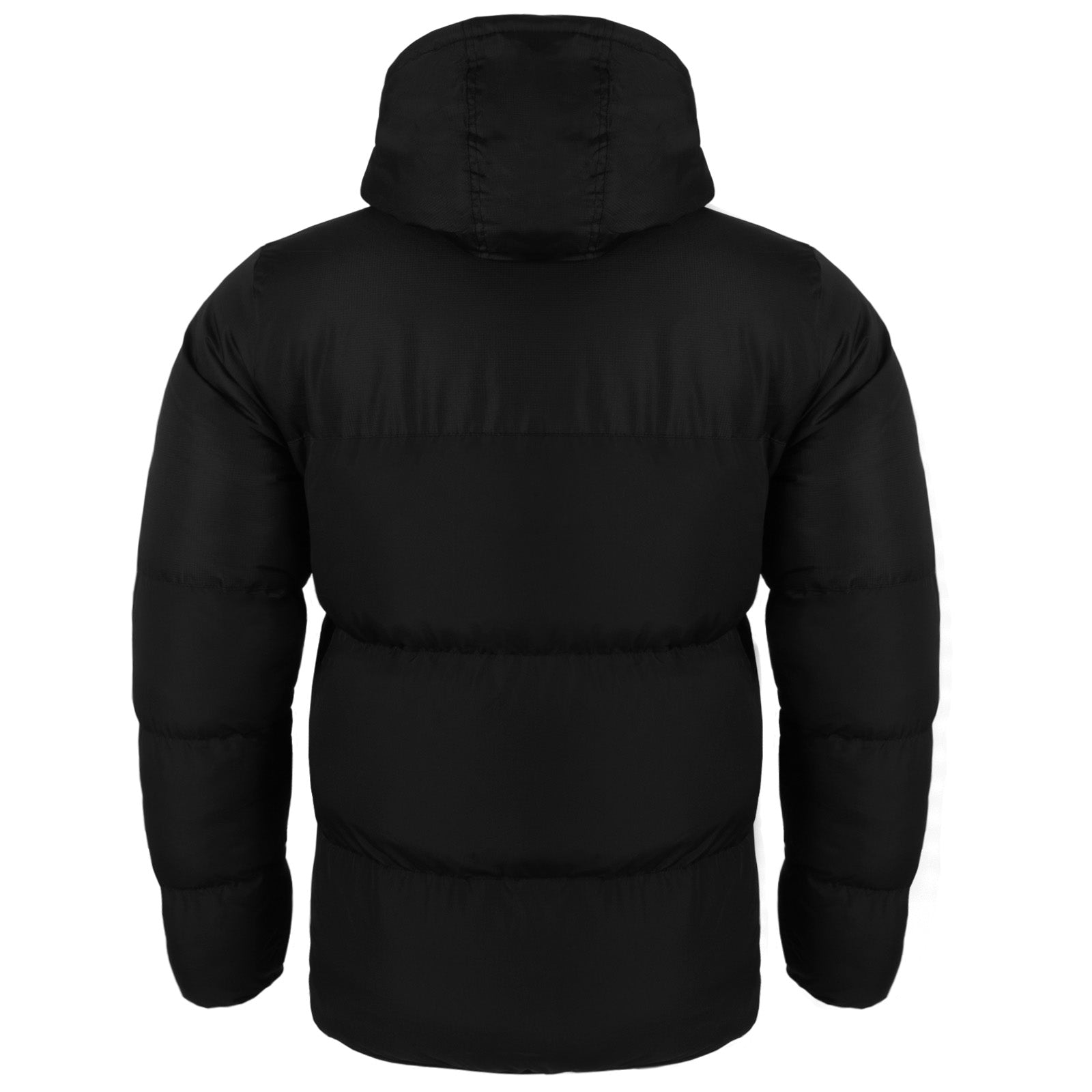 Newcastle United adults quilted jacket winter coat in black with club crest to chest.