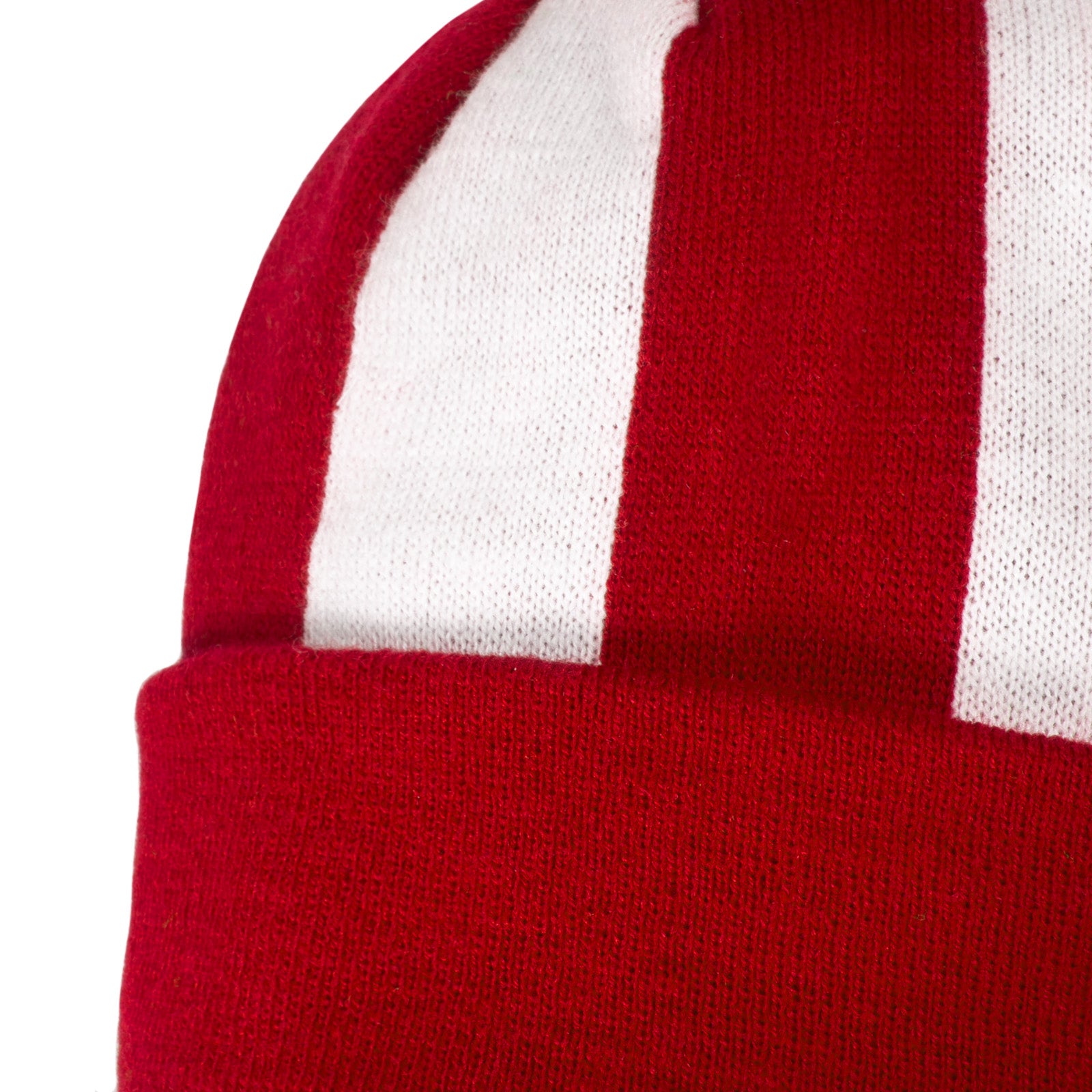 Sunderland retro knitted beanie hat in red & white