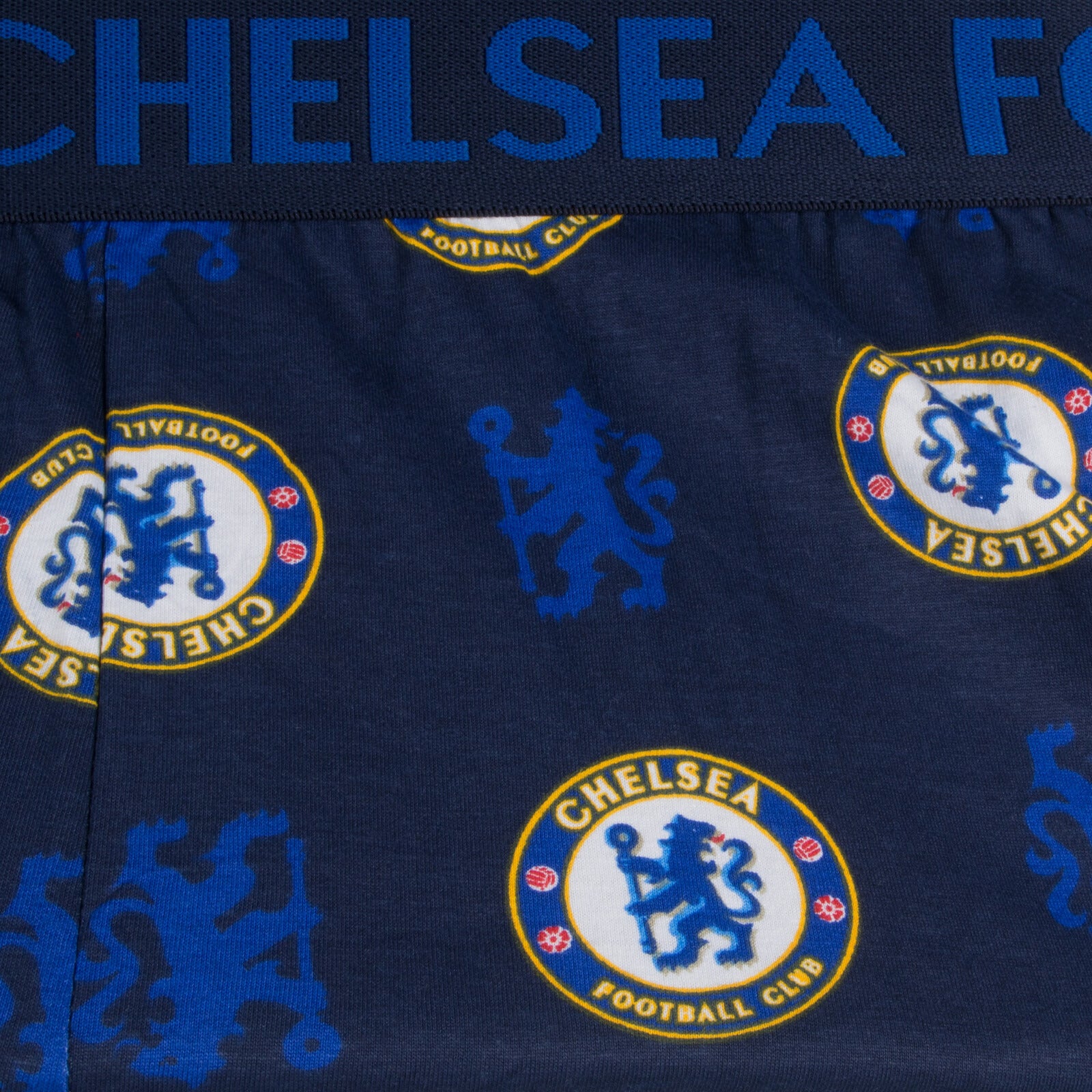 Chelsea lounge pants in royal blue with all over CFC crest & lion prints.