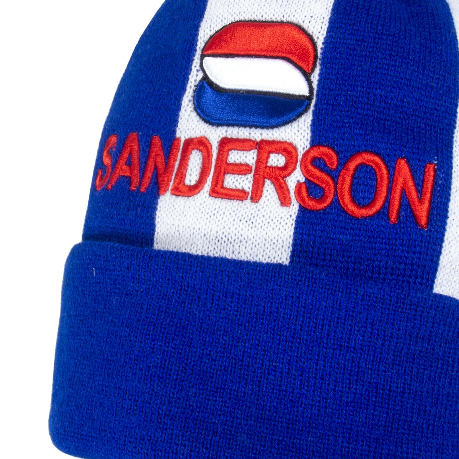 Sheffield Wednesday retro knitted bobble hat in blue 1993 colours