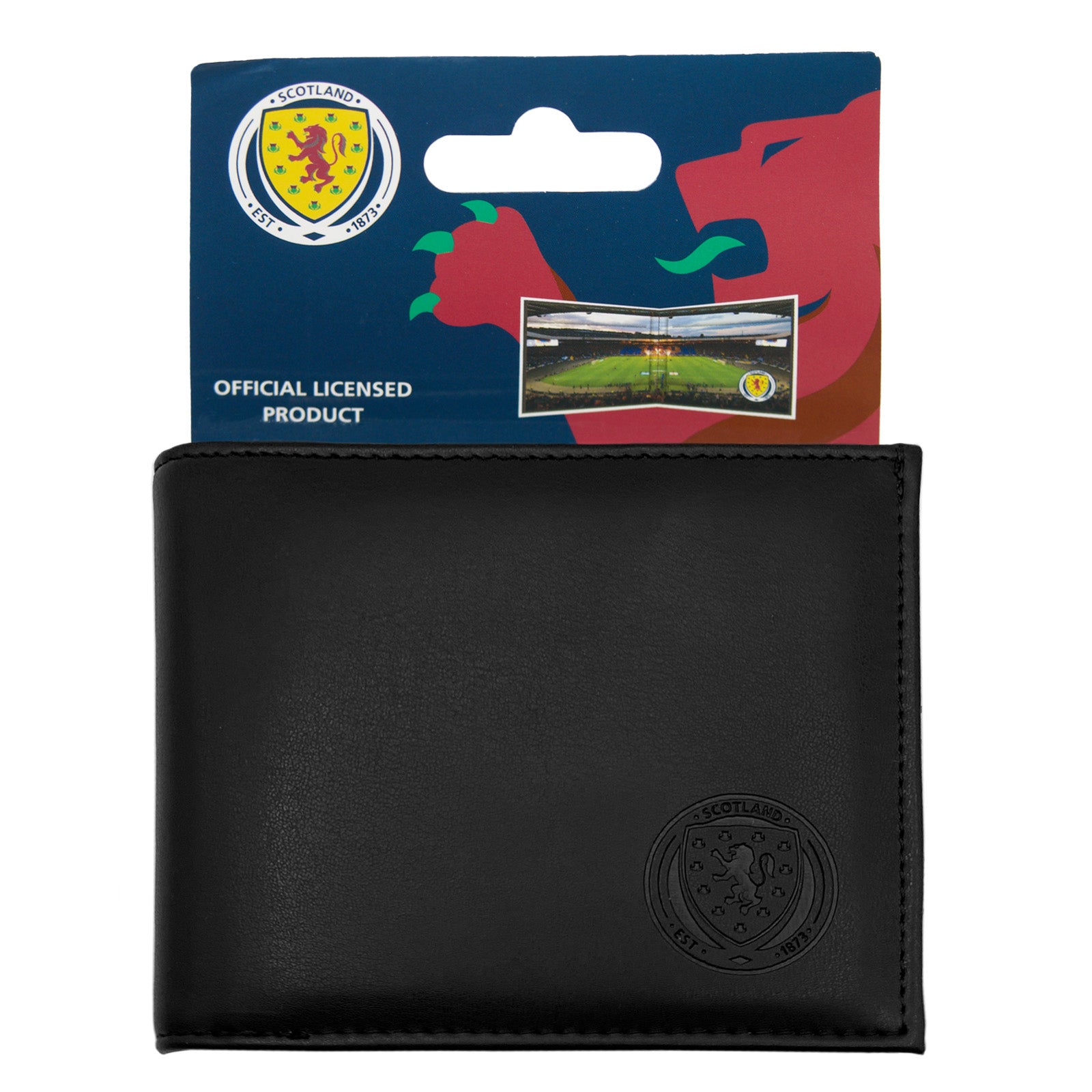 Scotland FA faux leather wallet in black with embossed national crest