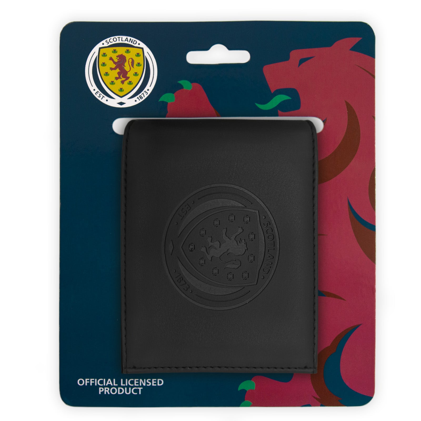 Scotland FA faux leather wallet in black with embossed national crest
