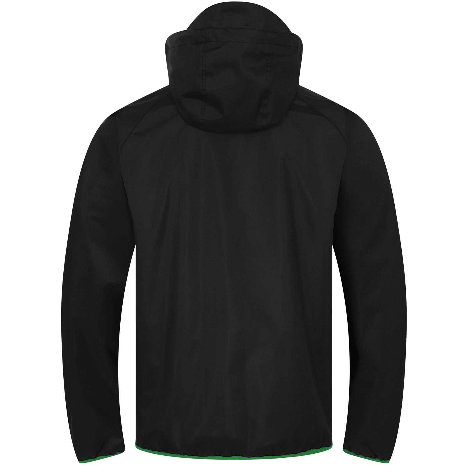 Celtic adults hooded shower jacket in black with club crest to chest
