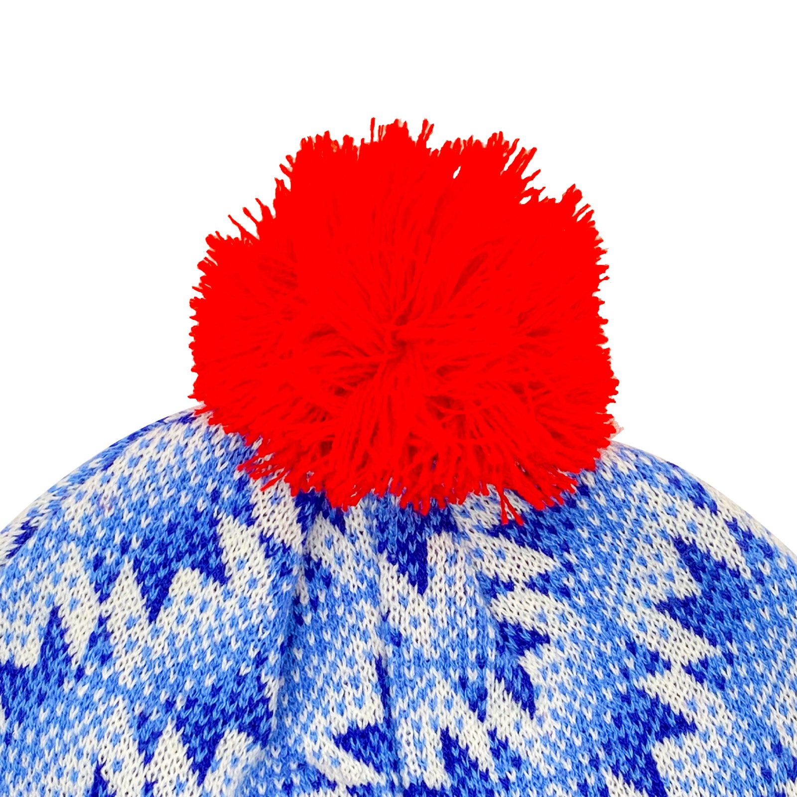 Man United bobble hat in retro blue 1990 colours