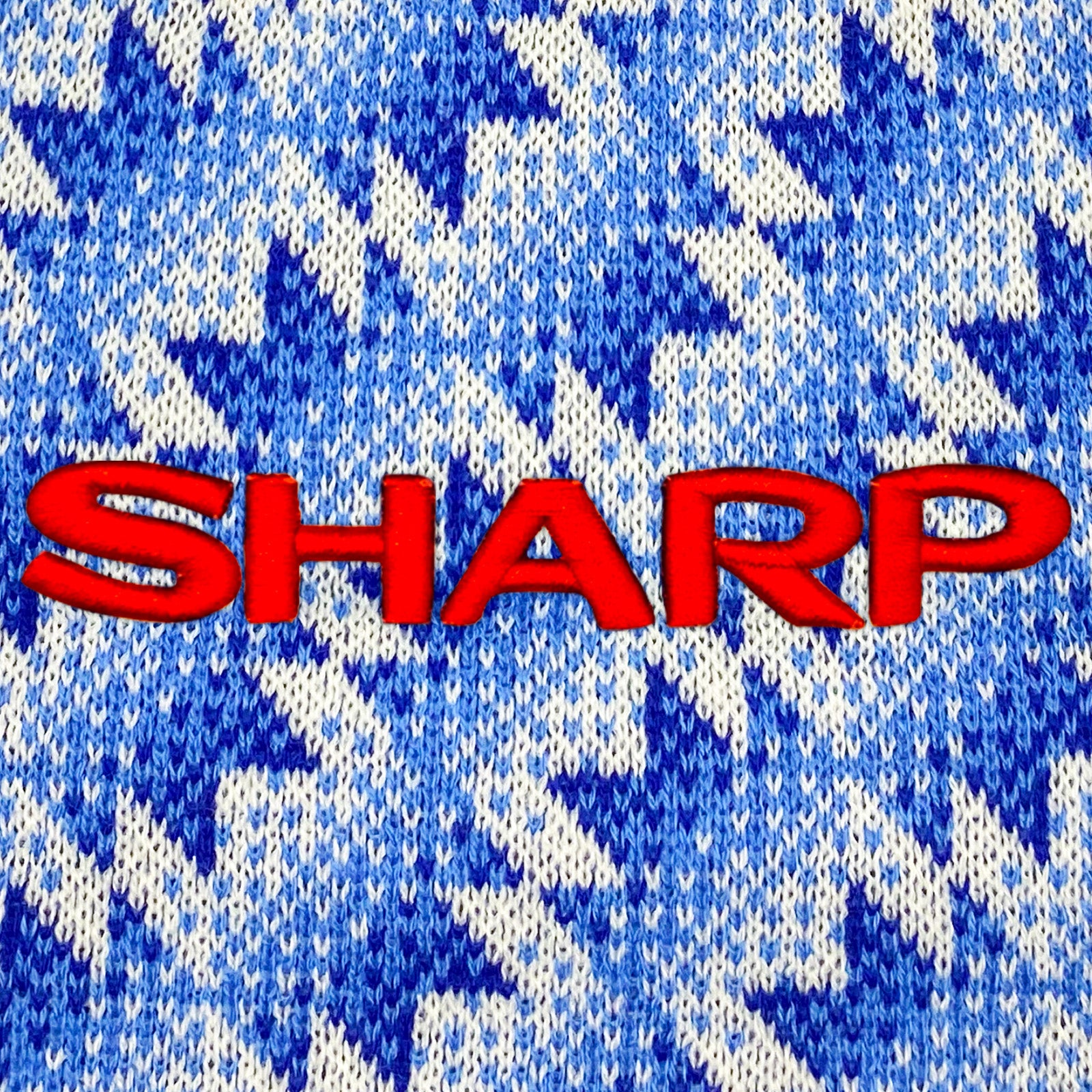 Man United bobble hat in retro blue 1990 colours