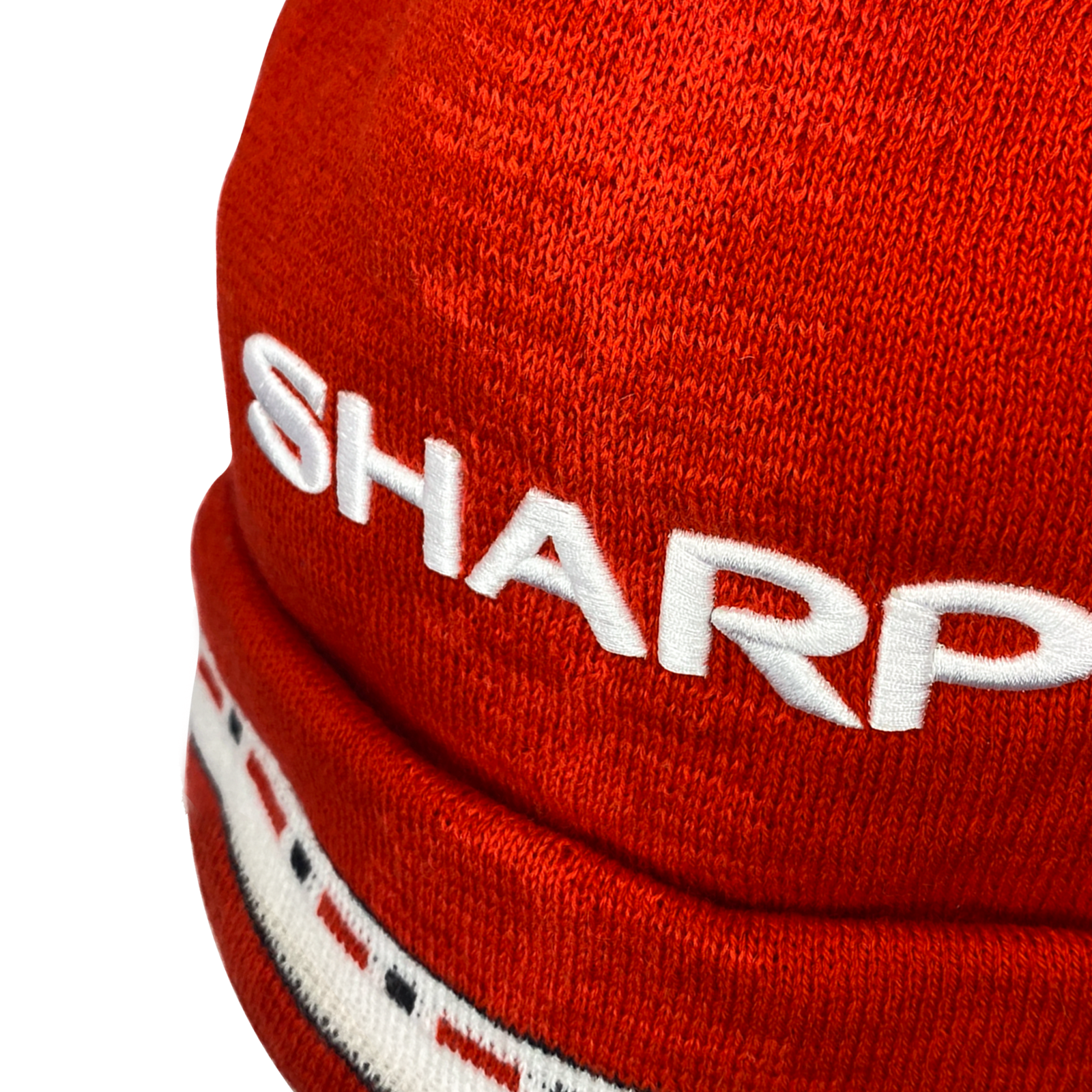 Man United bobble hat in retro red 1990 colours