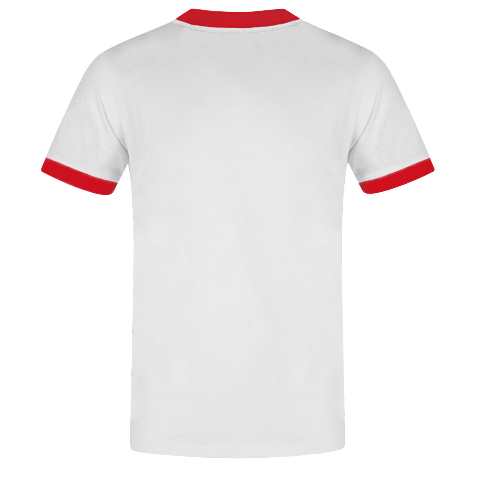 England adults retro ringer crew neck t-shirt in white with contrast red trims and logo to chest