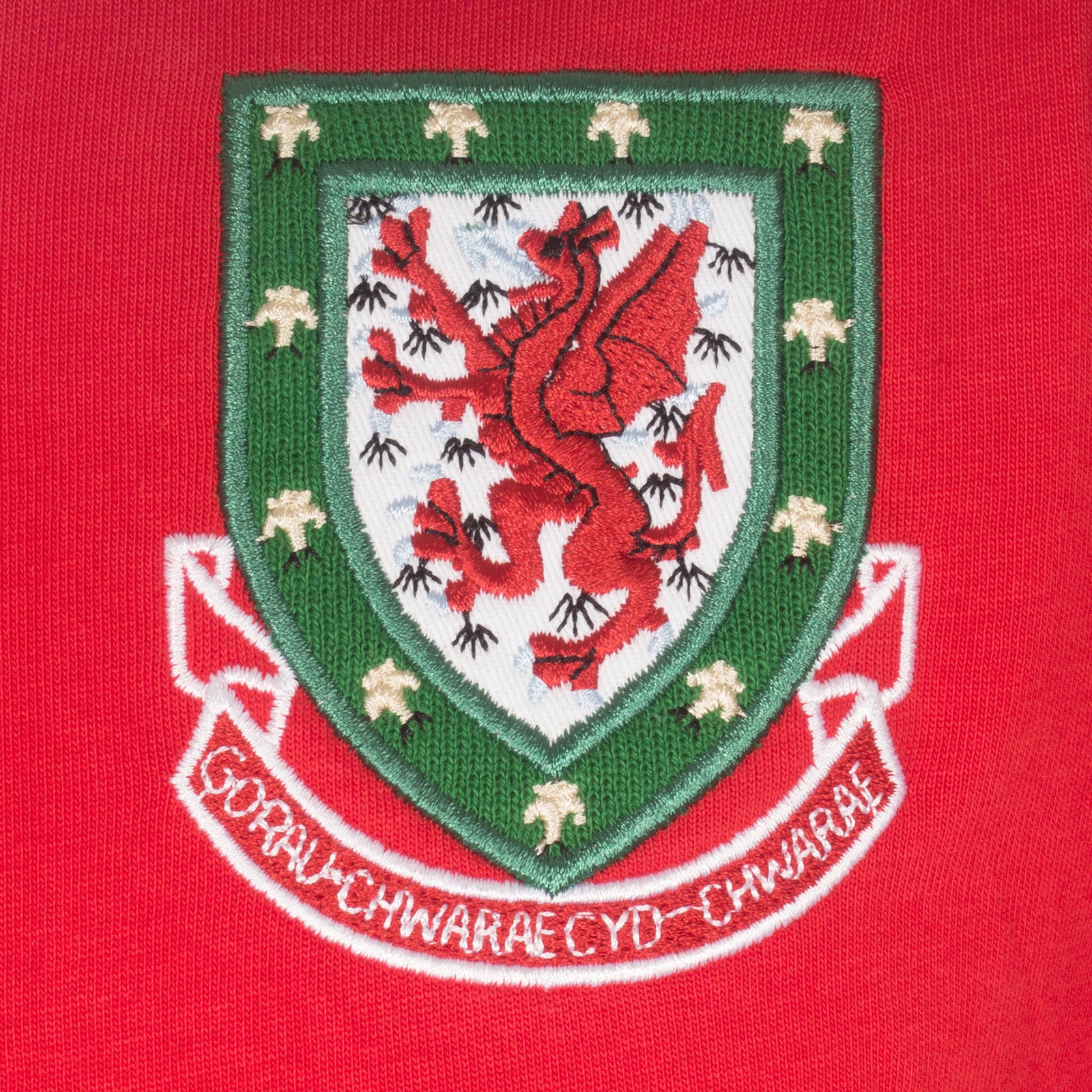 Wales retro football shirt 1958 in red with crest to chest and a No.9 on back