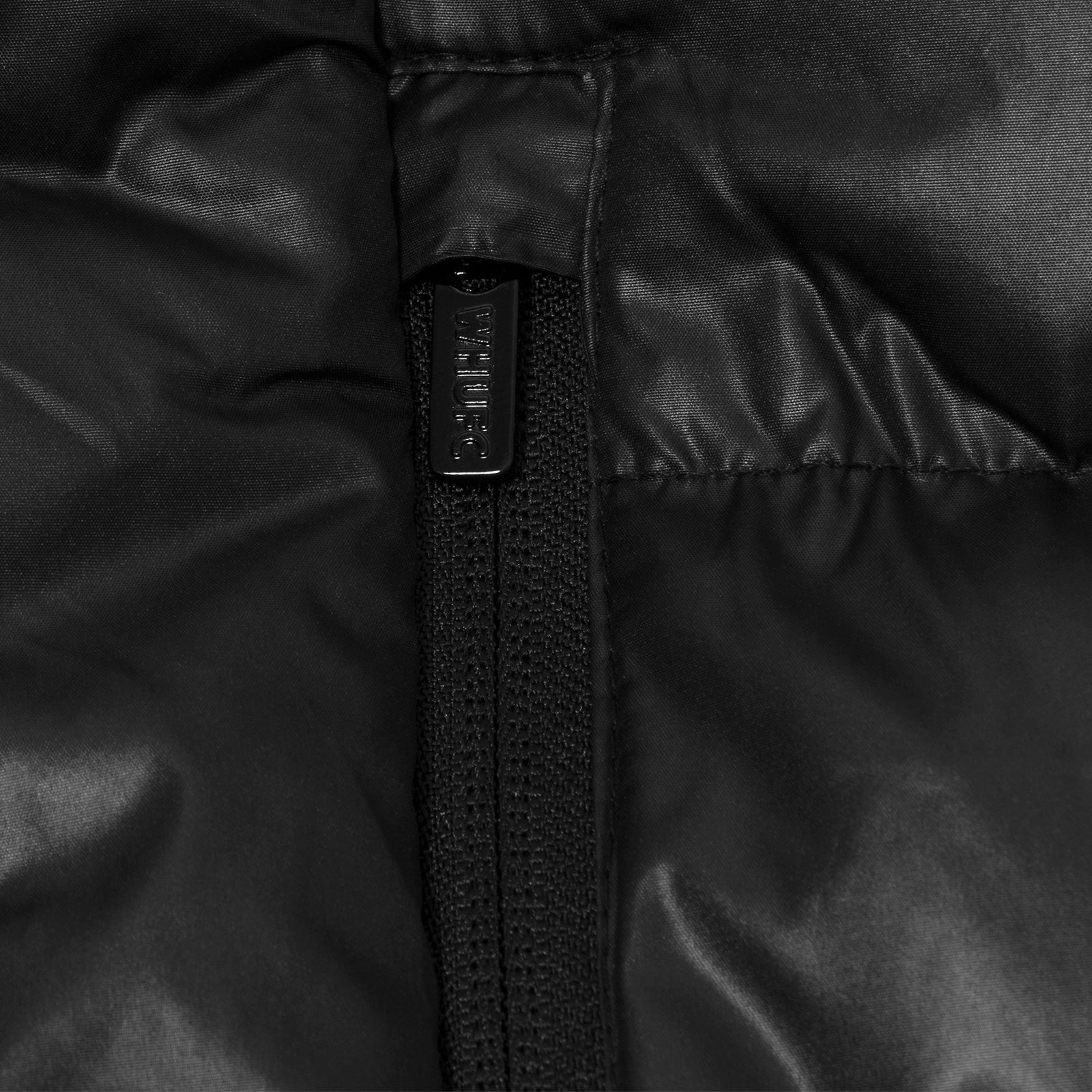 West Ham adults padded gilet in black with full colour club crest to chest.
