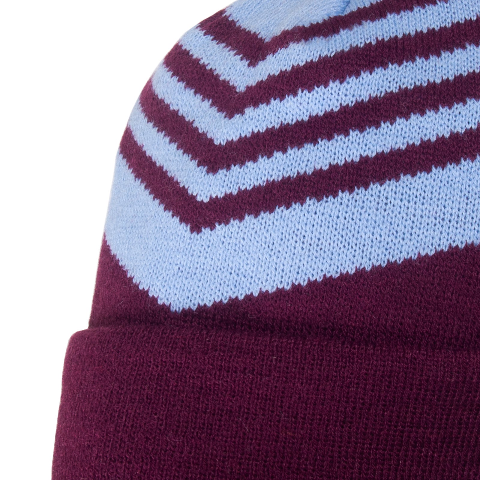 West Ham United retro knitted bobble hat in claret & blue 1979 colours