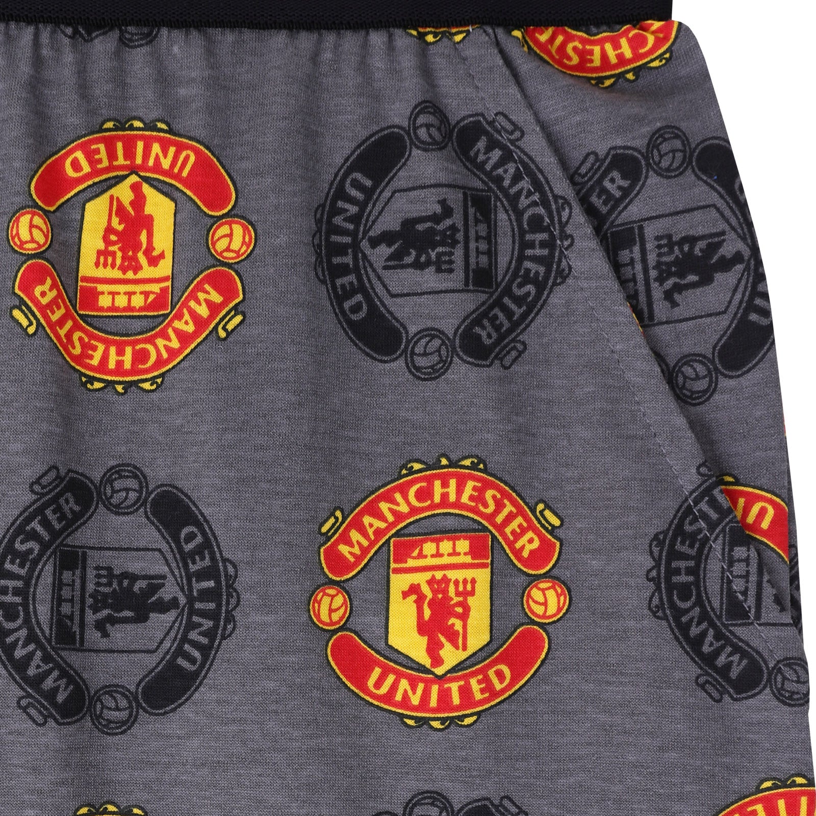 Manchester Utd lounge pants in grey with all over MUFC crest print