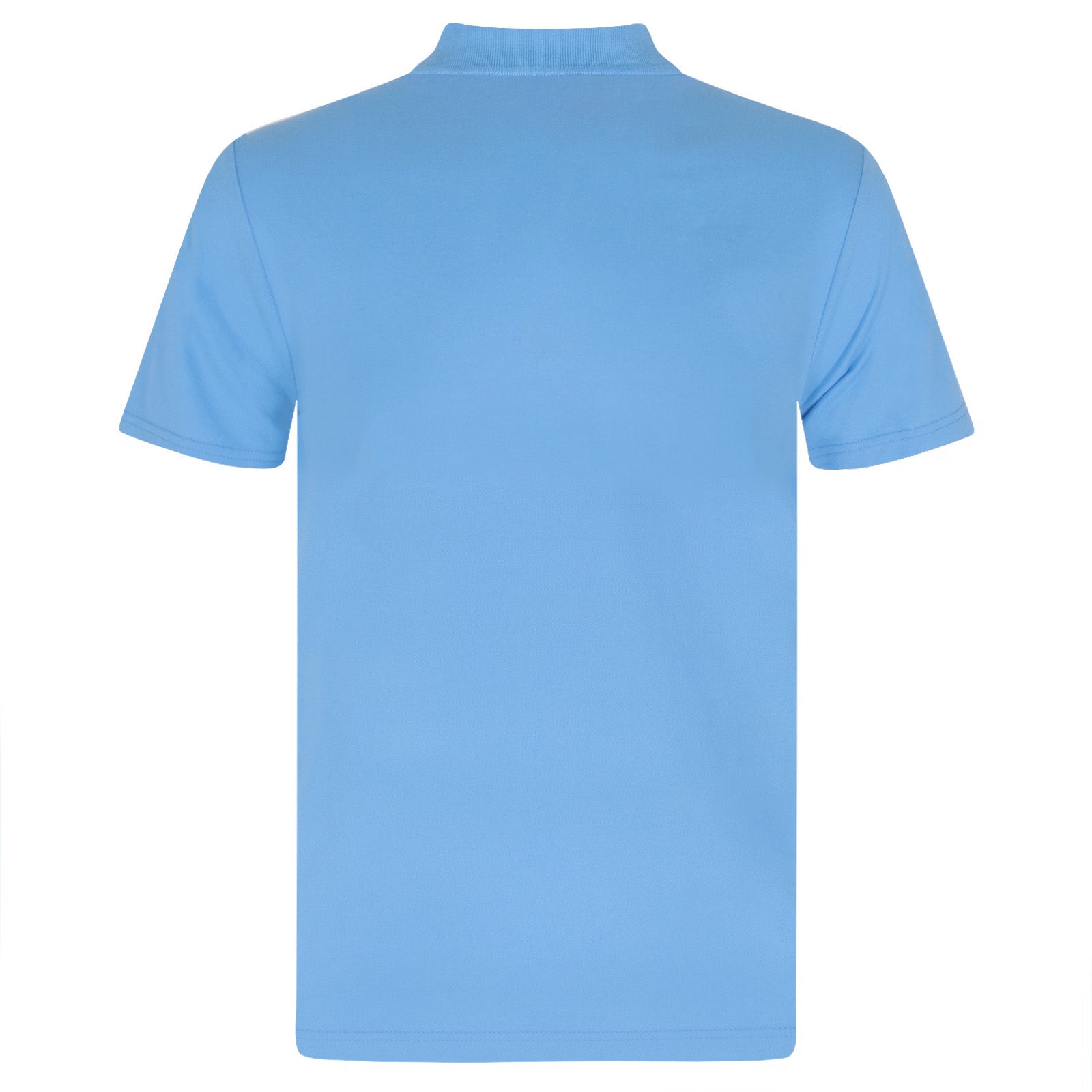 Man City adults polo shirt in sky blue with club crest to the chest.