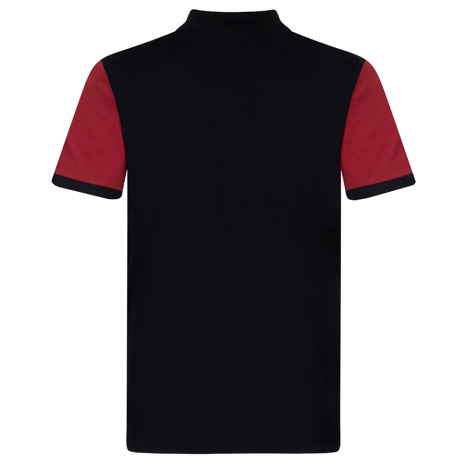 Arsenal polo shirt for adults in black with contrast sleeve, club crest and canon to chest.