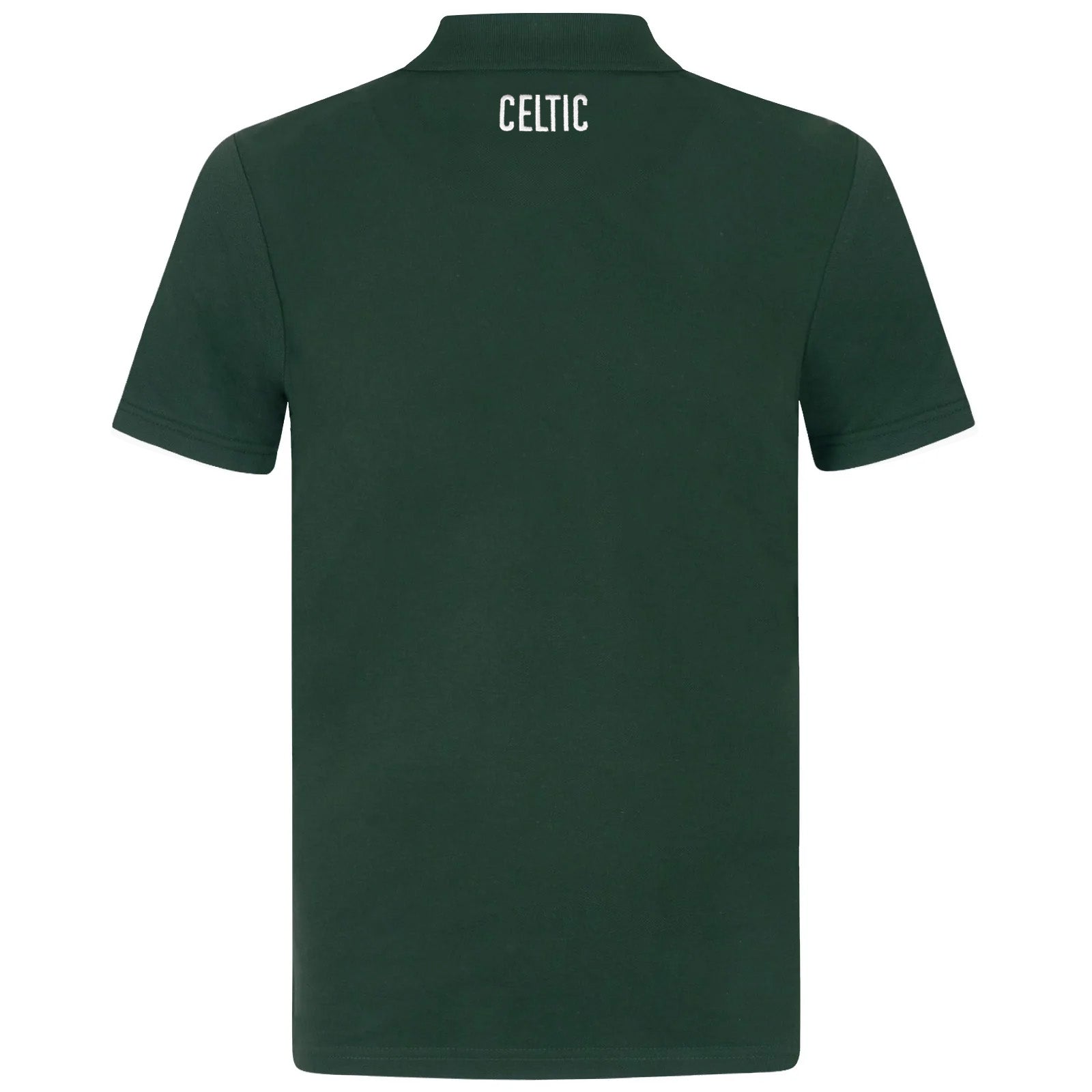 Celtic adults polo shirt in green with club crest to chest