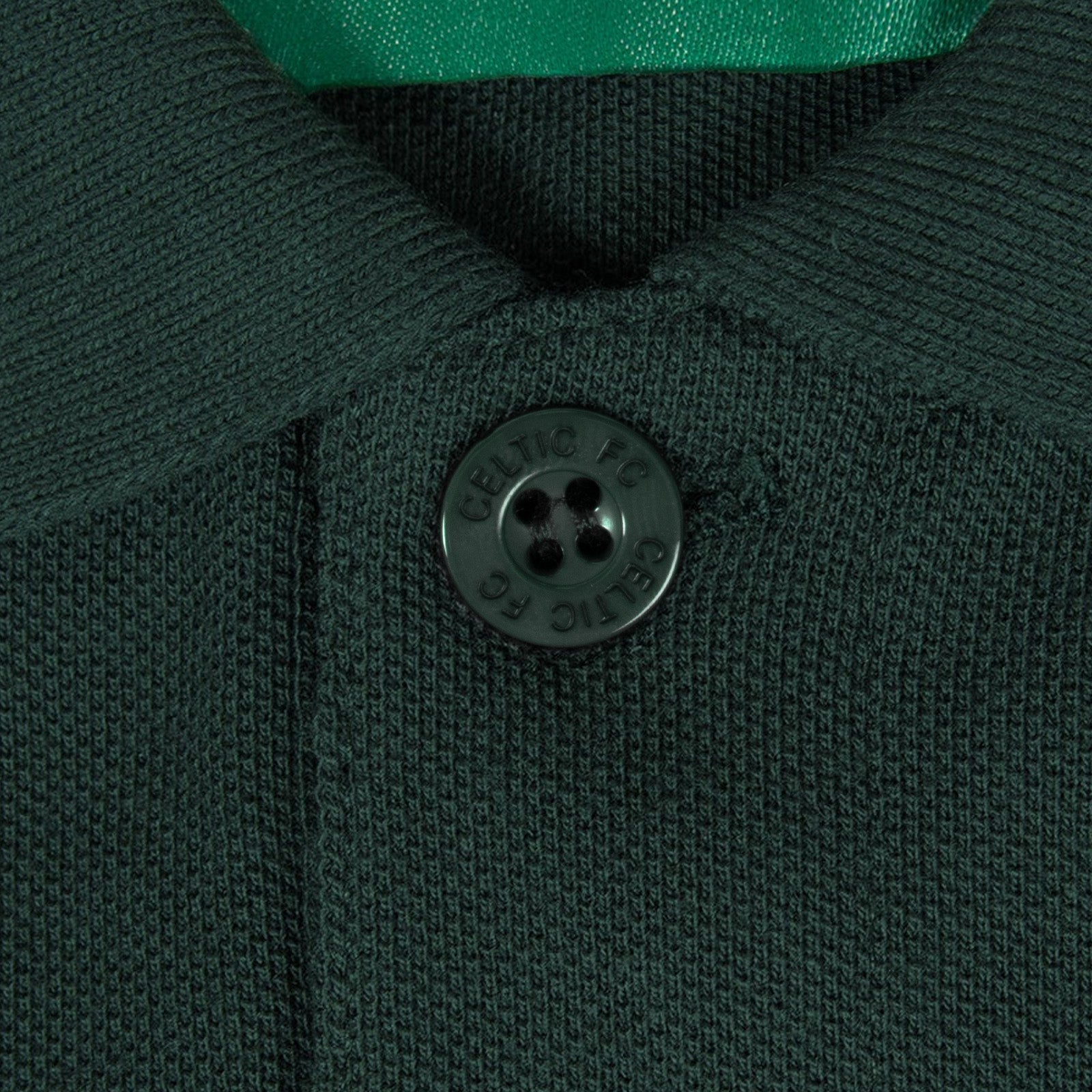 Celtic adults polo shirt in green with club crest to chest