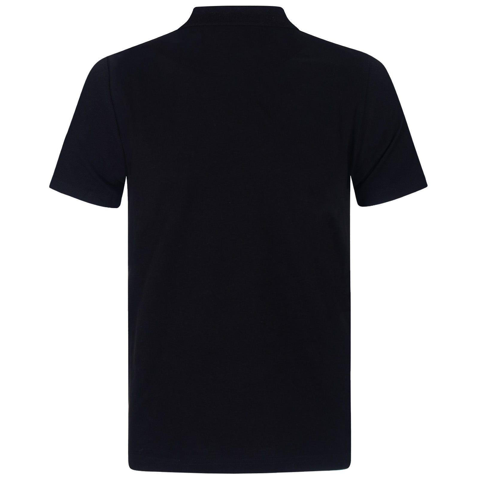 Newcastle Utd adults polo shirt in black with NUFC badge and text to chest.