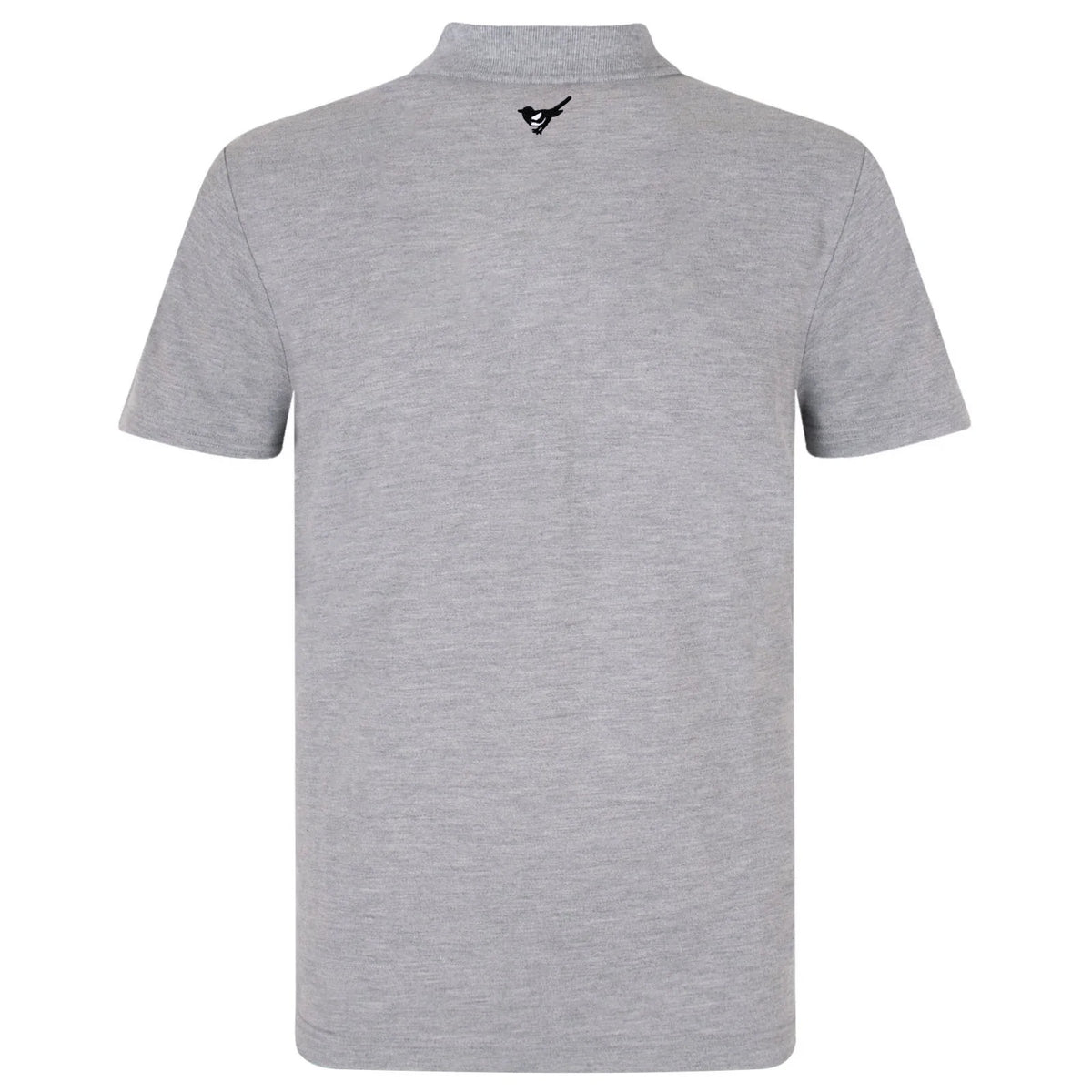 Newcastle Utd adults polo shirt in grey with NUFC badge and text to chest.
