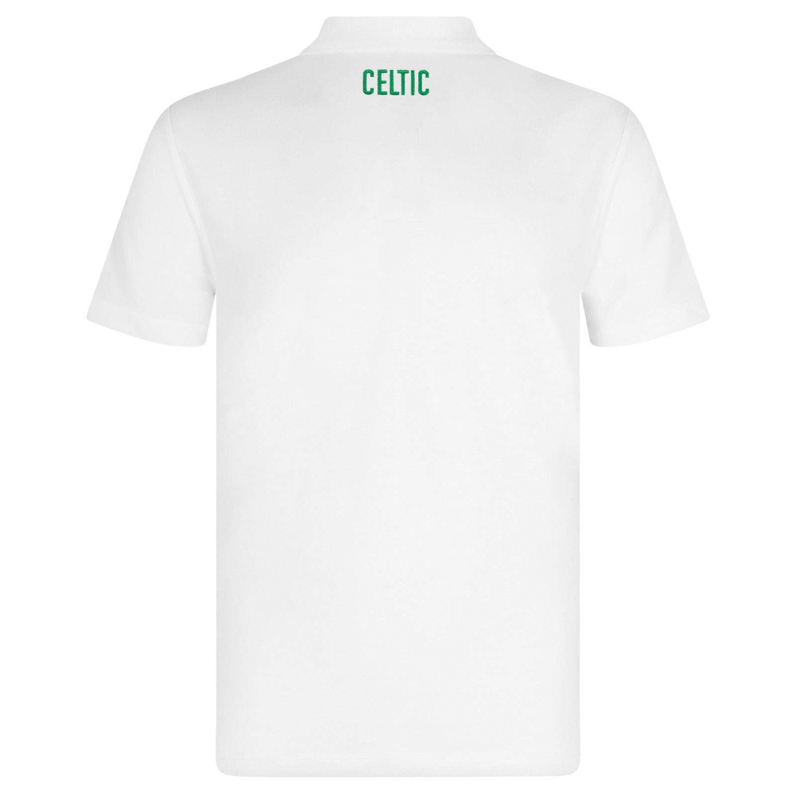 Celtic adults polo shirt in white with club crest to chest
