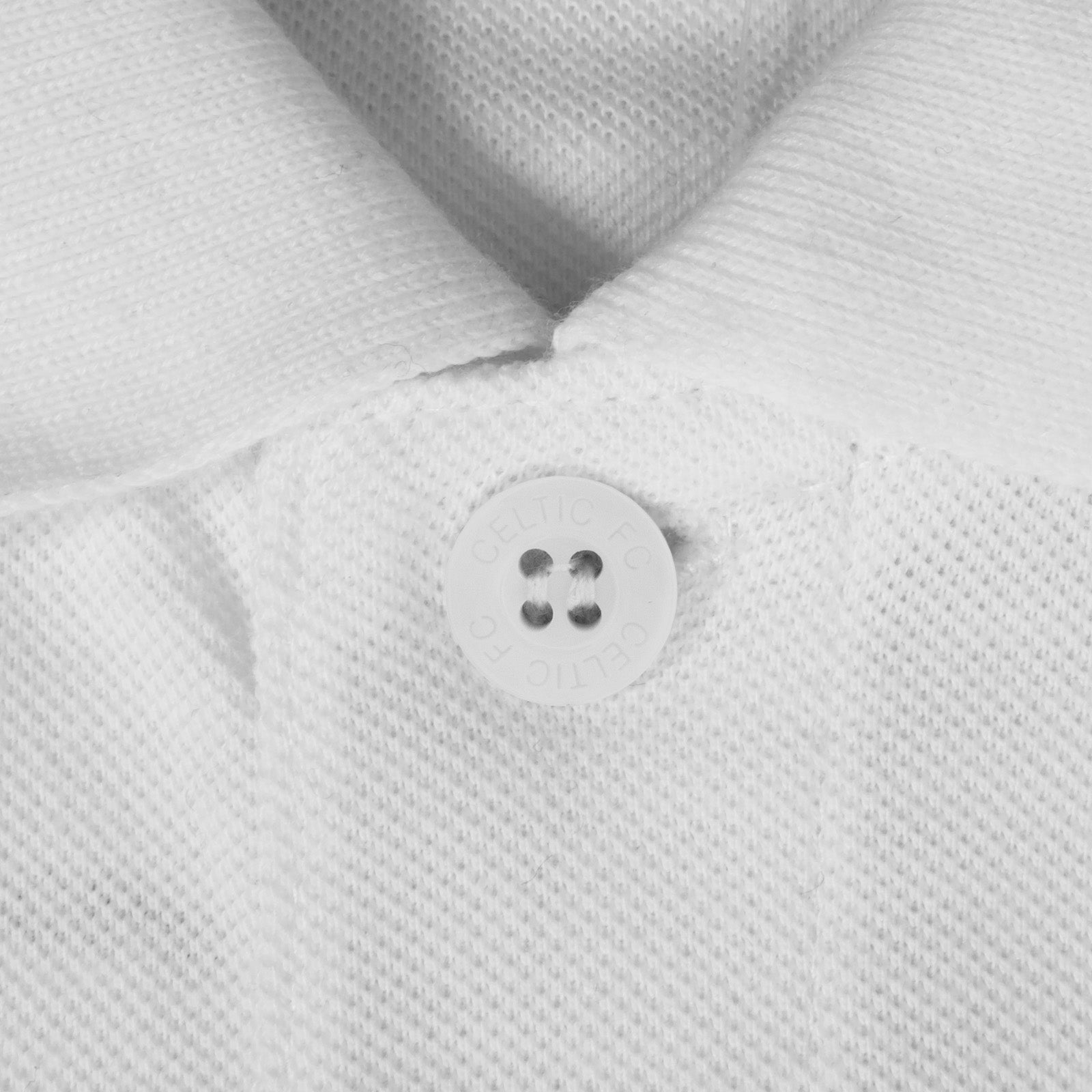 Celtic adults polo shirt in white with club crest to chest