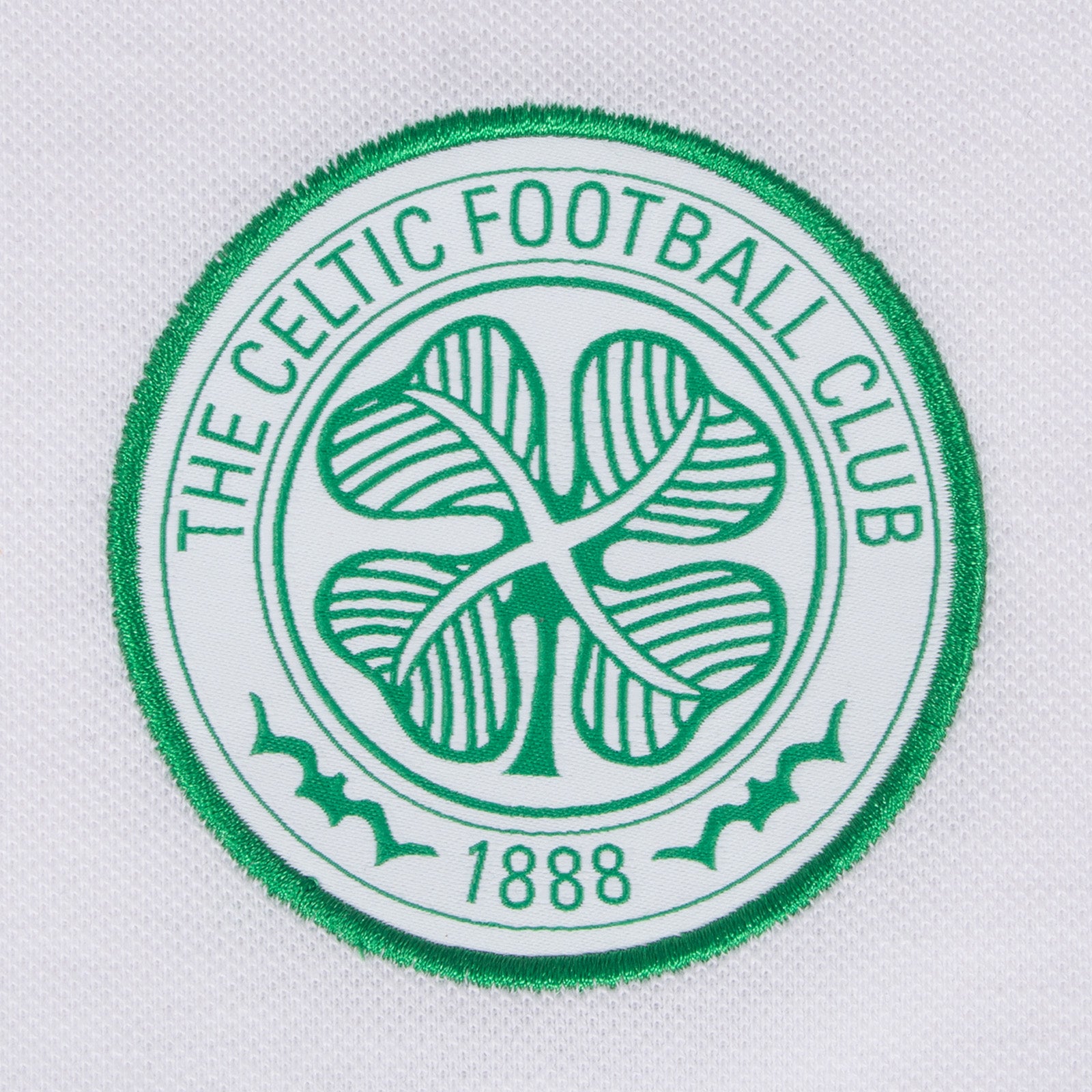 Celtic adults polo shirt in white with club crest to chest