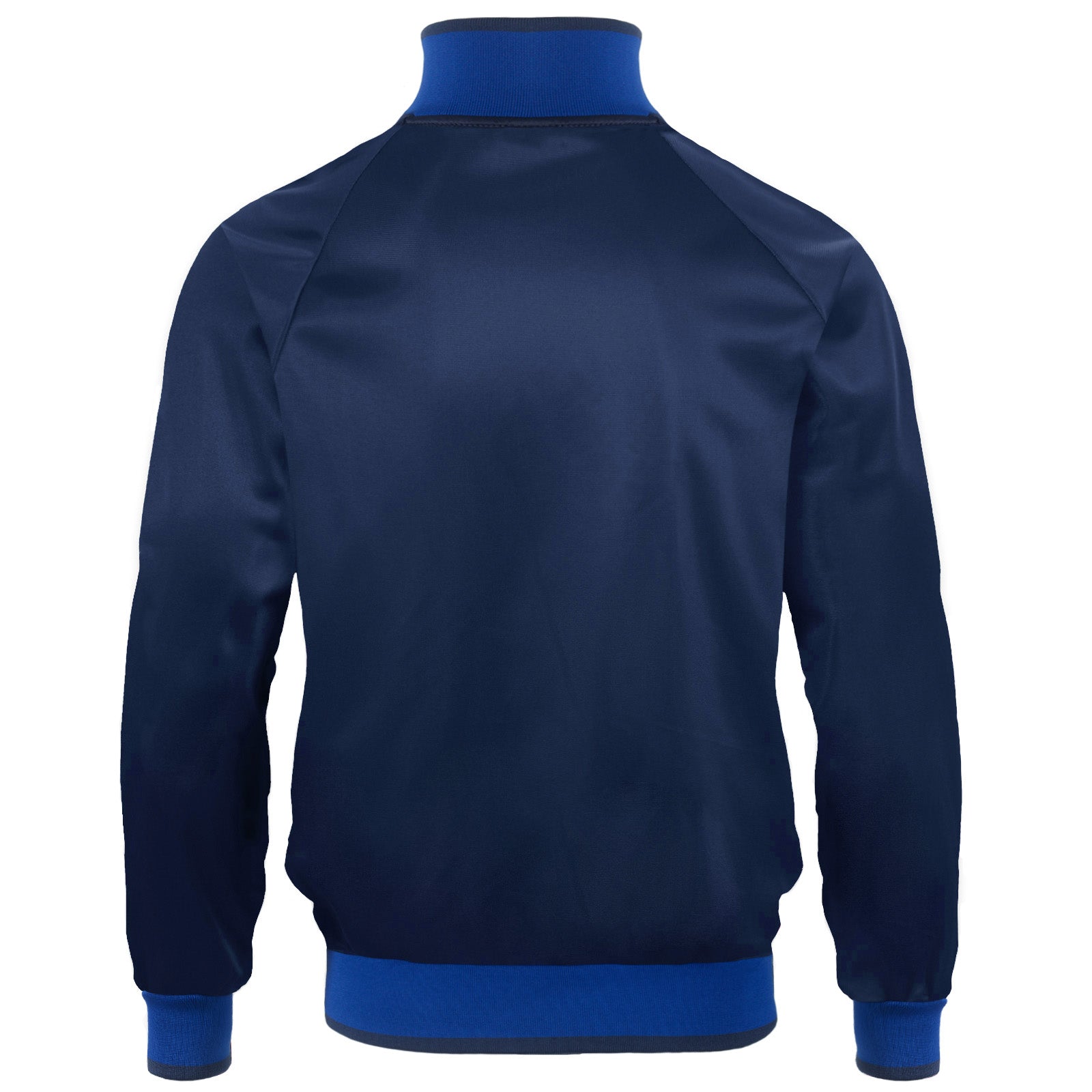 Chelsea adults track jacket in navy blue with retro crest on the chest.