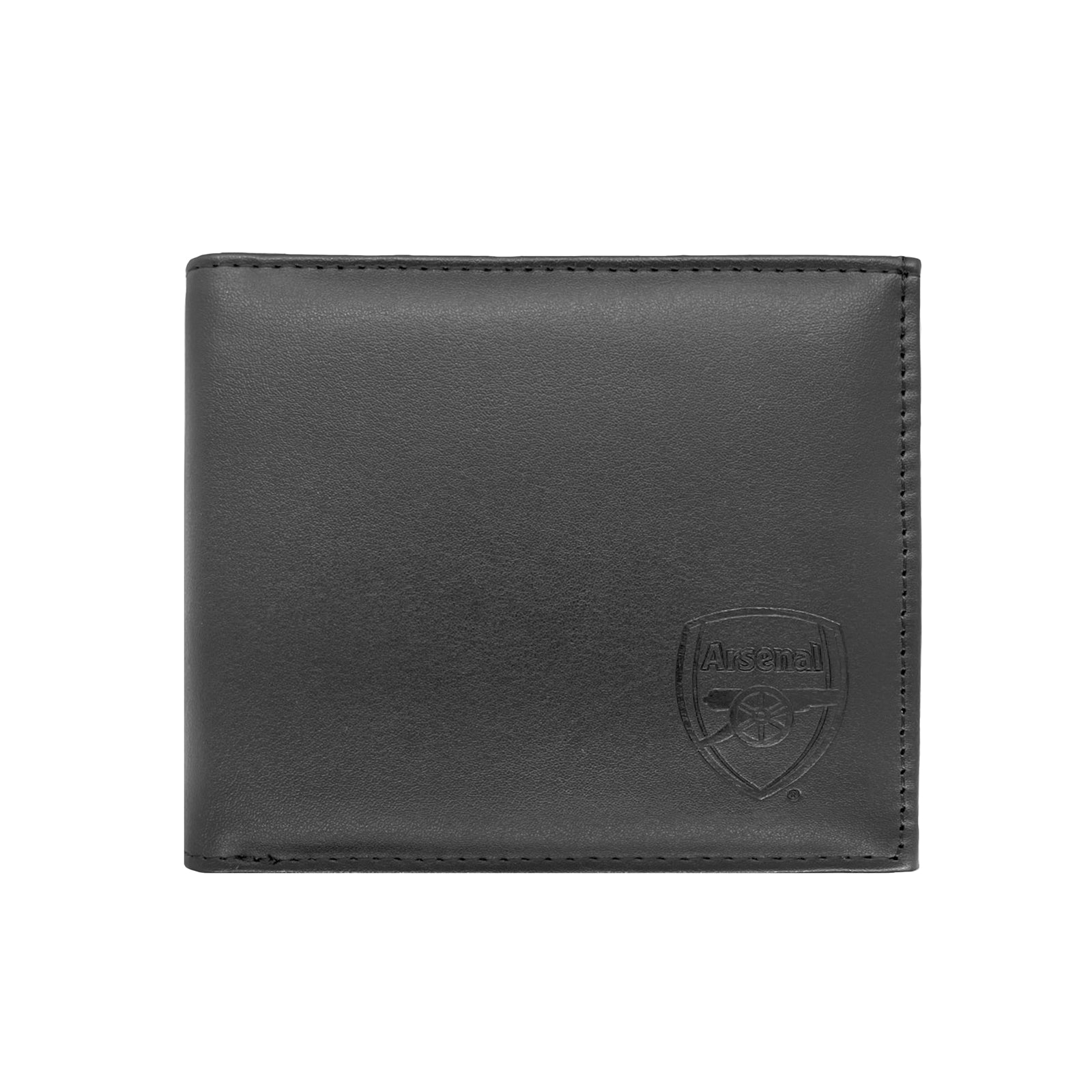 Arsenal faux leather wallet in black with embossed club crest