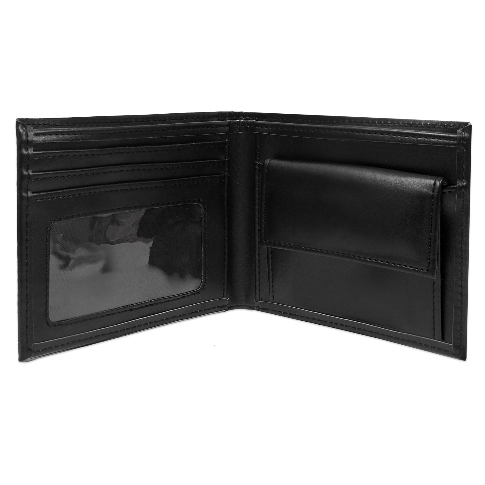 Celtic faux leather wallet in black with embossed club crest