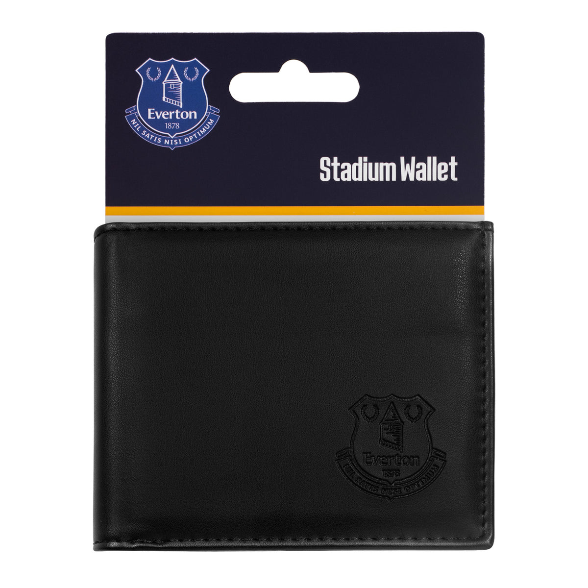 Everton faux leather wallet in black with embossed club crest