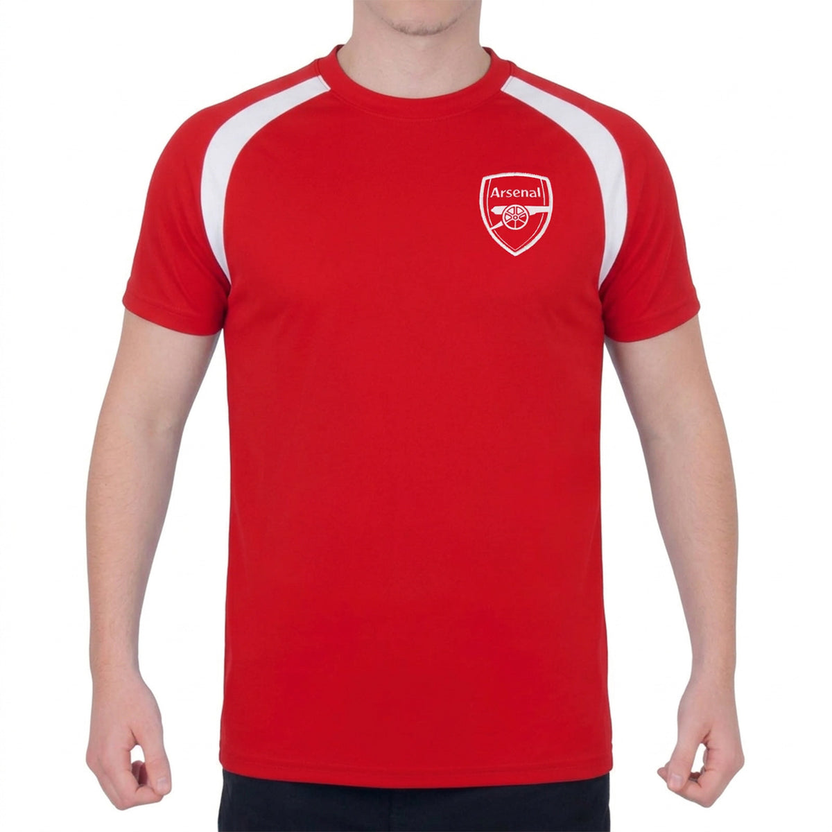 Arsenal adults T-shirt in black marl with club crest to chest