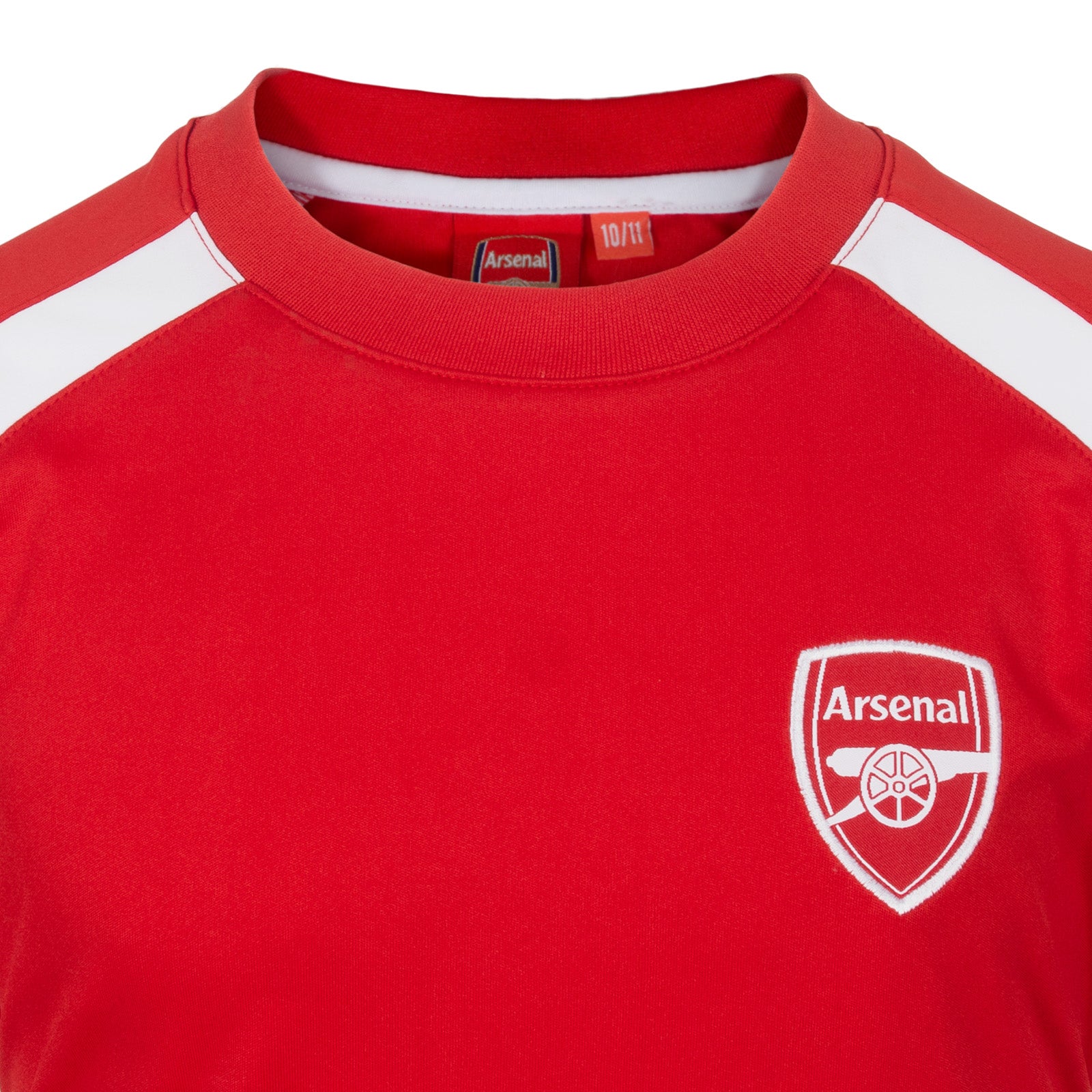 Arsenal kids T-shirt in black & red stripe with club crest to chest