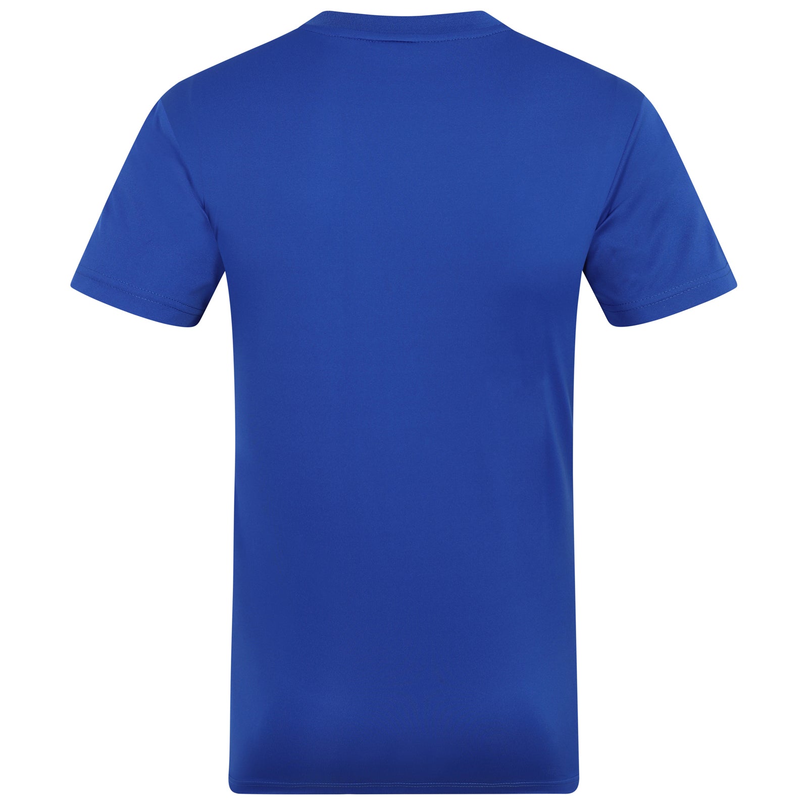 Chelsea adults T-shirt in navy & royal blue stripe with club crest to chest