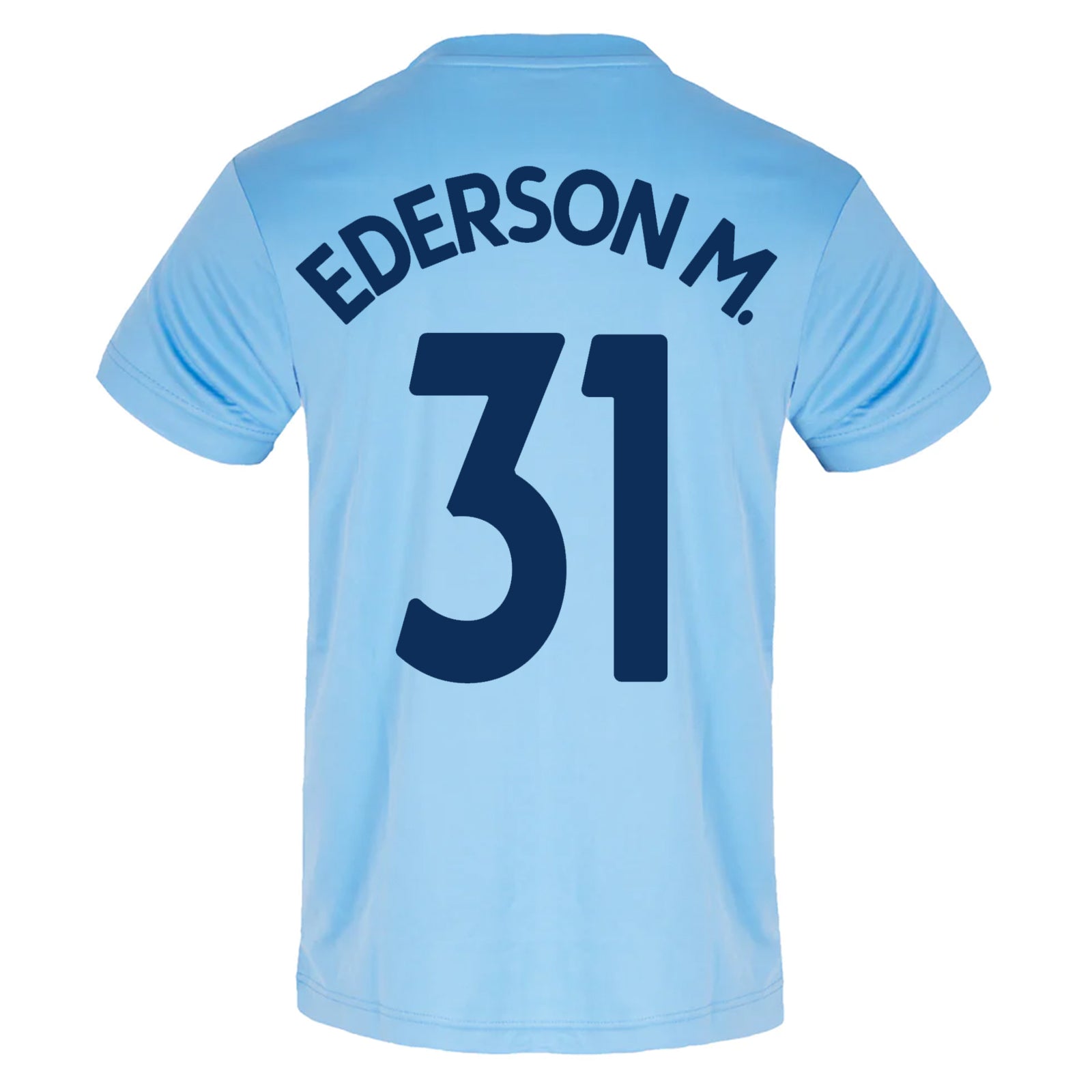 Man City adults T-shirt in sky blue with club crest to chest.