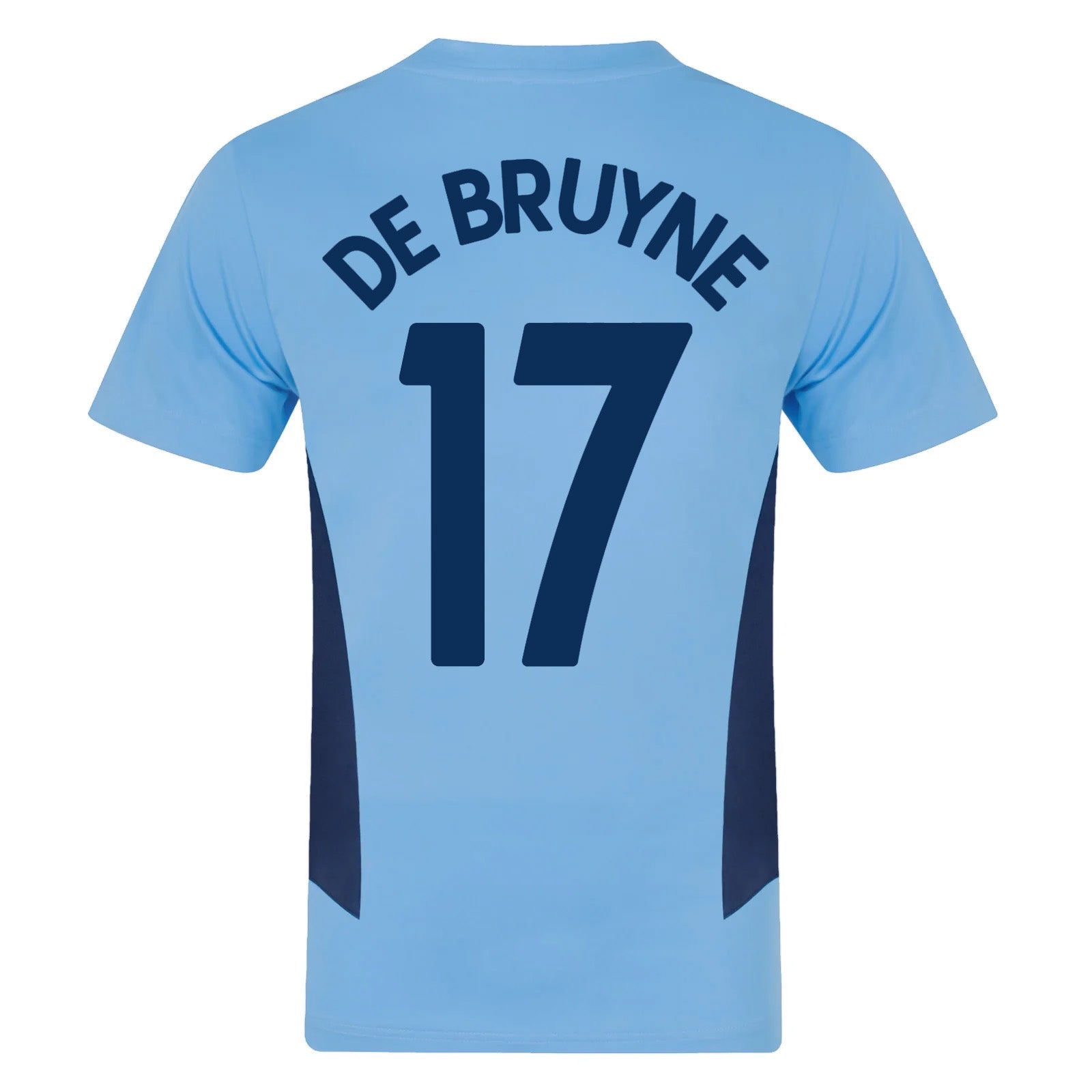 Man City adults T-shirt in sky blue with club crest to chest.