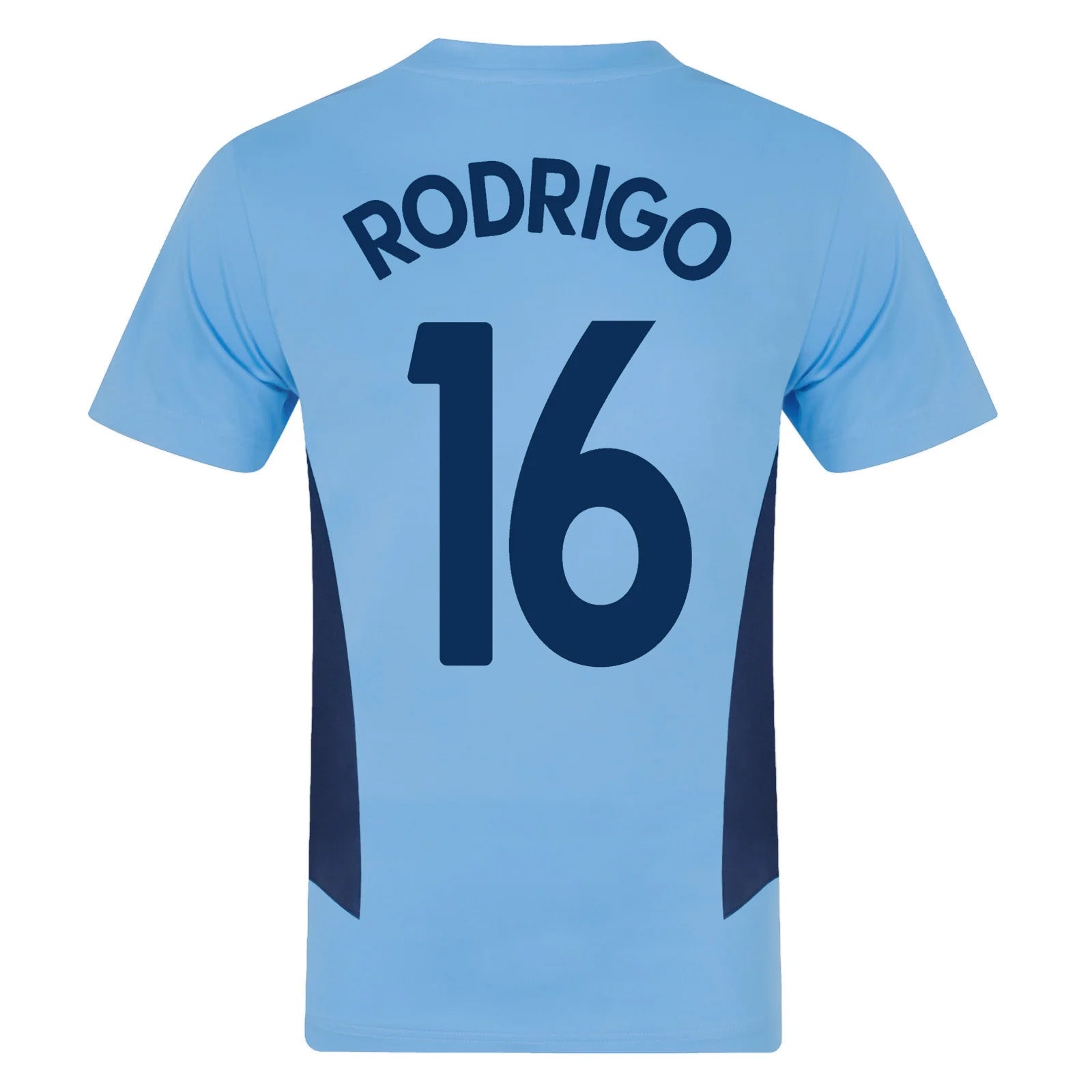 Man City adults T-shirt in sky blue with club crest to chest.