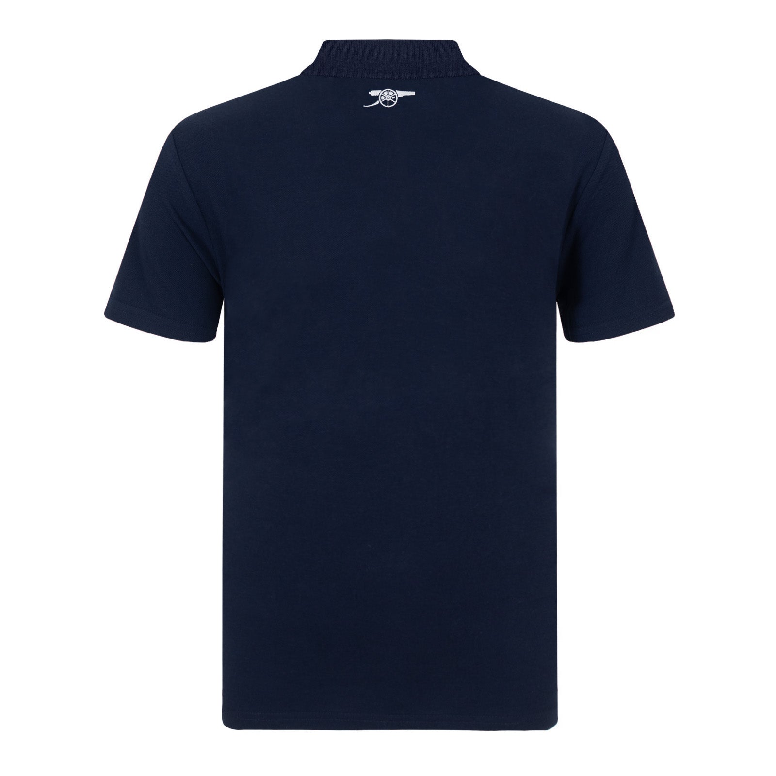 Arsenal polo shirt for kids in navy blue with club crest and canon to chest.