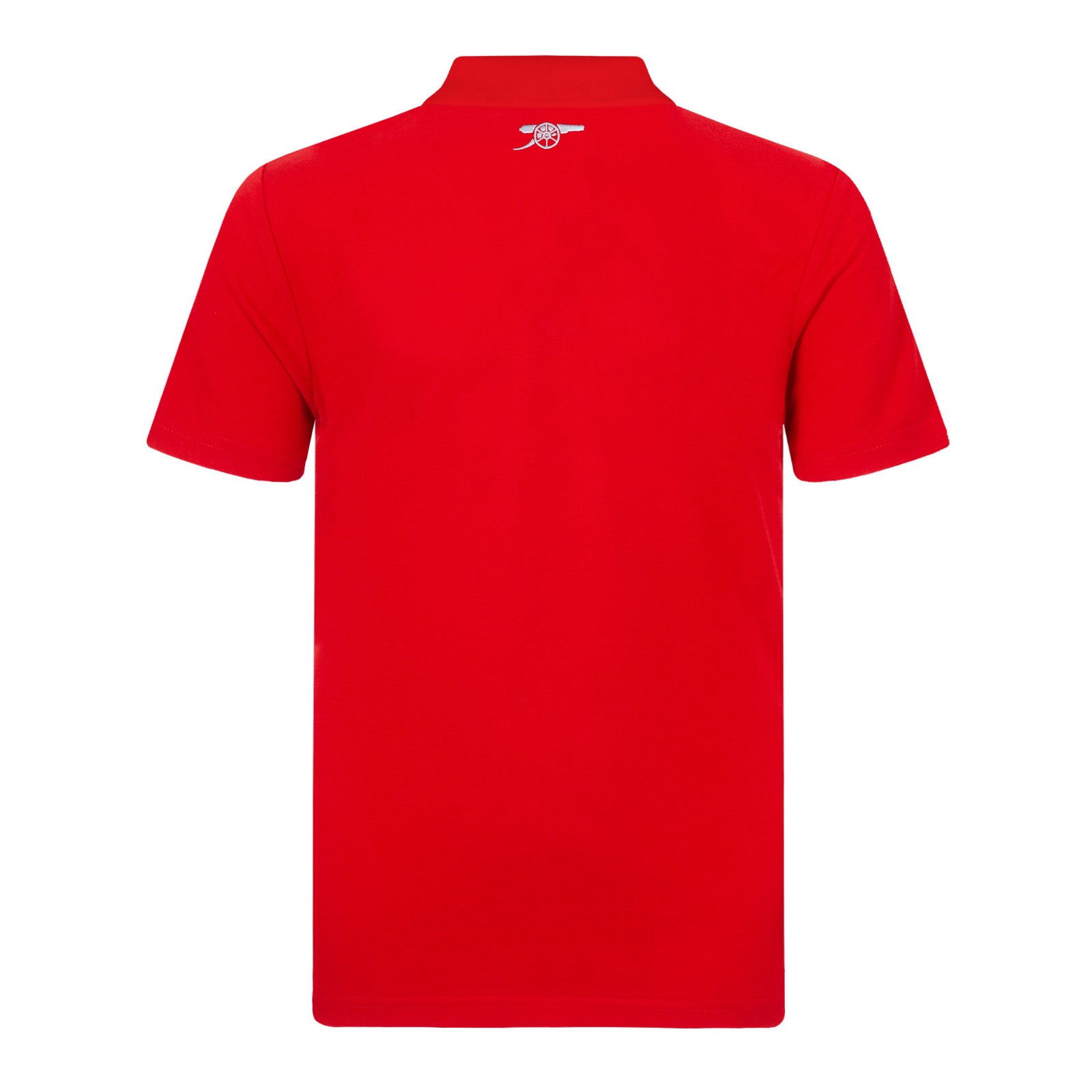Arsenal polo shirt for kids in red with club crest and canon to chest.